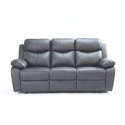 Monarch Luxe Leather Power Recliner Sofa in Dark Grey | CastleUp Experience Centre