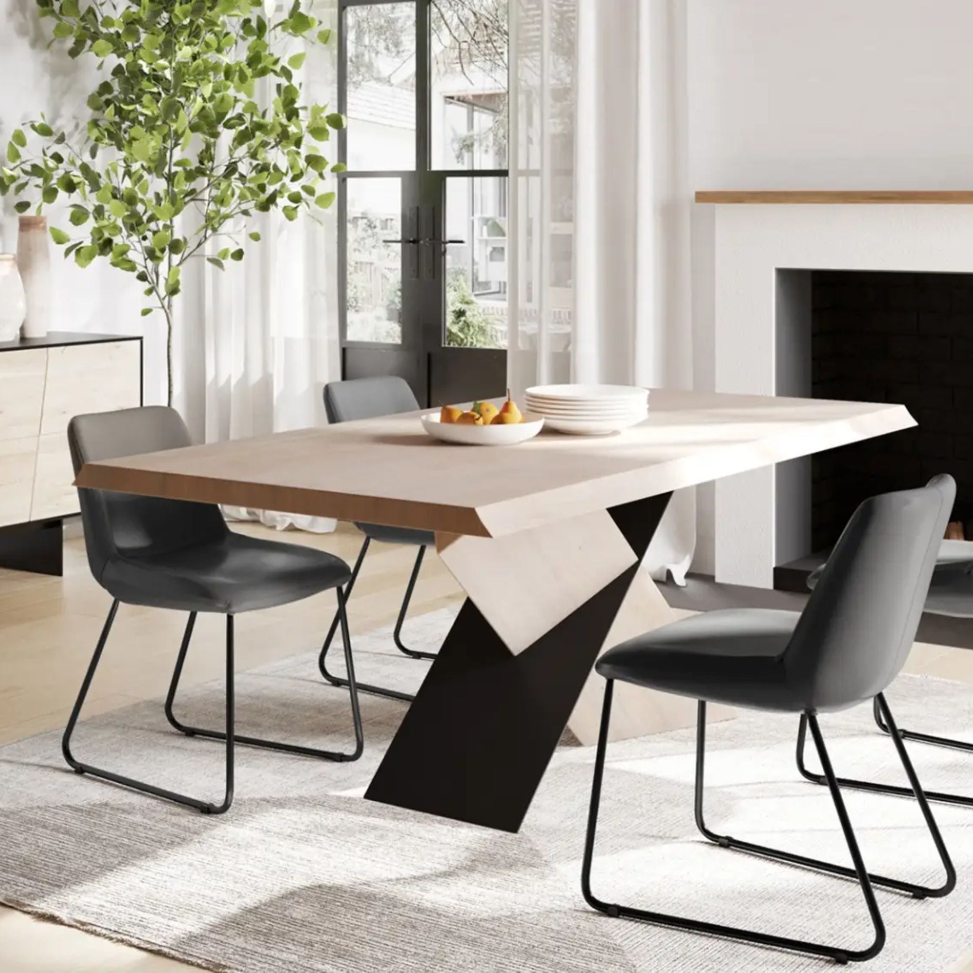 Moe's Home Instinct Collection Dining Table Natural | CastleUp Experience Centre Online Furniture