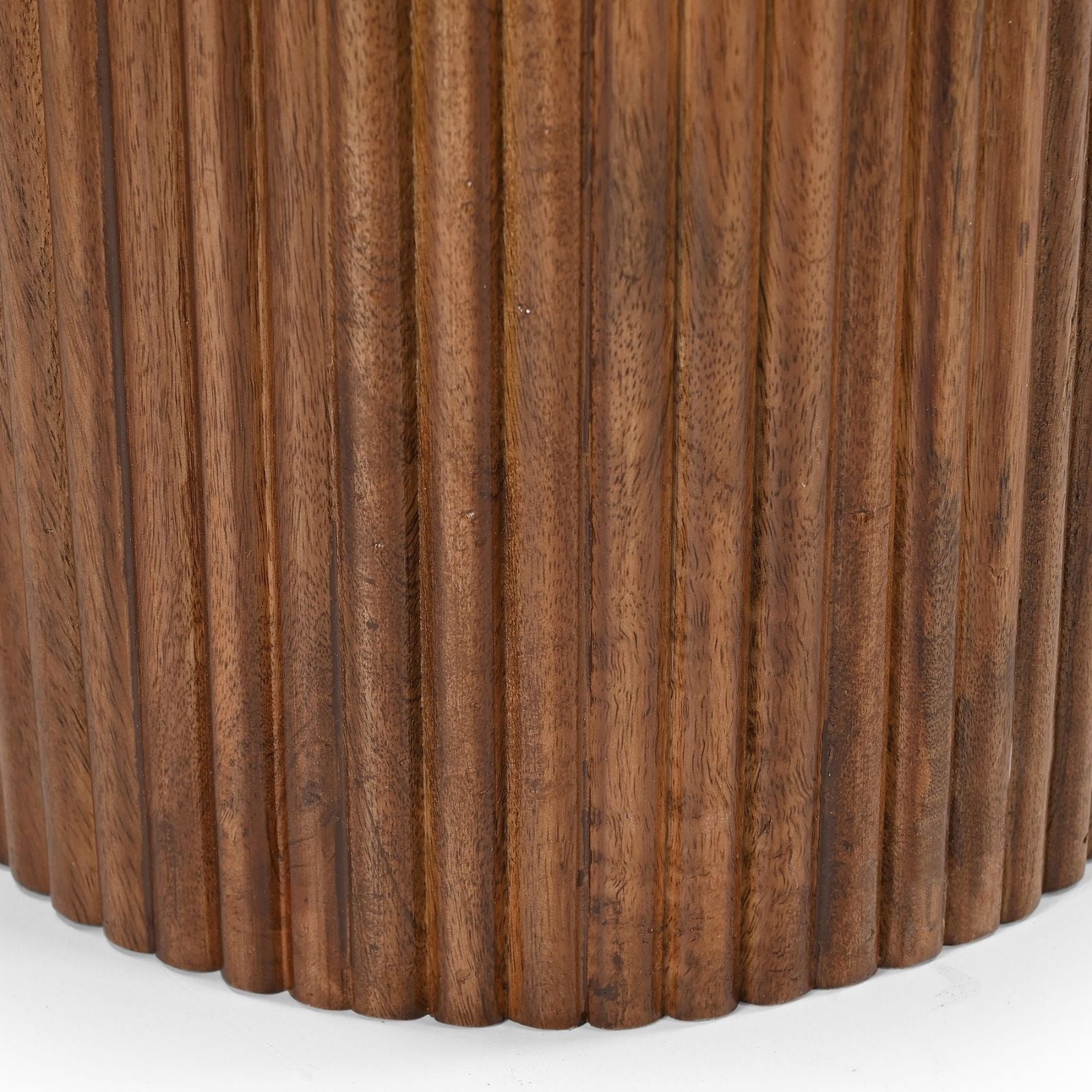 Jilsa 50-Inch Marble Console Table in Walnut and White