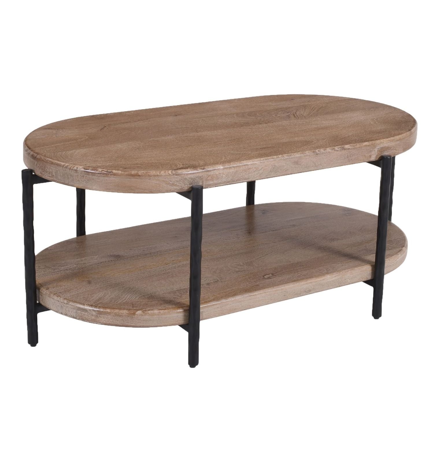 Johar Oval Coffee Table in Natural and Black (pre-order)
