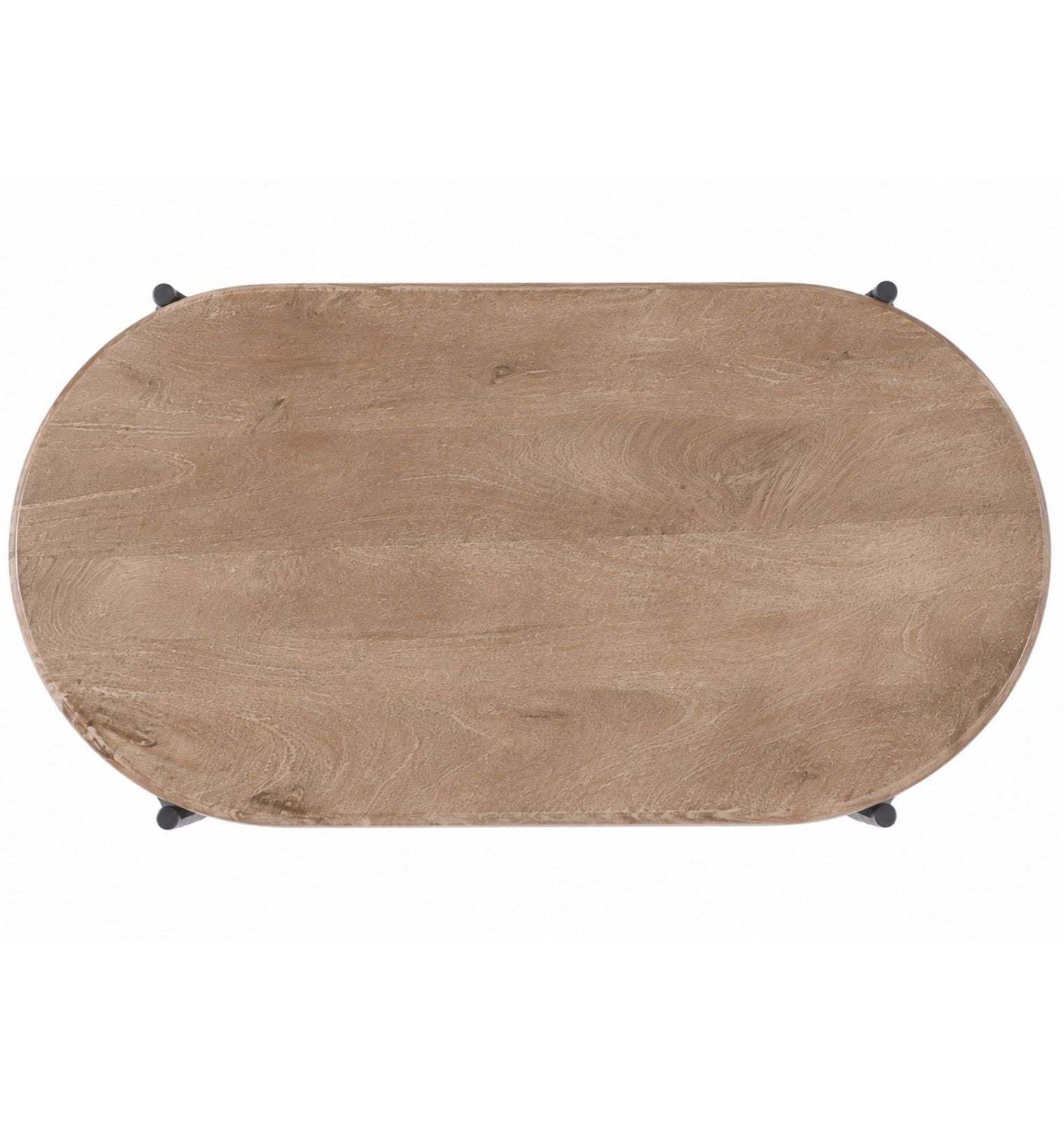 Johar Oval Coffee Table in Natural and Black (pre-order)