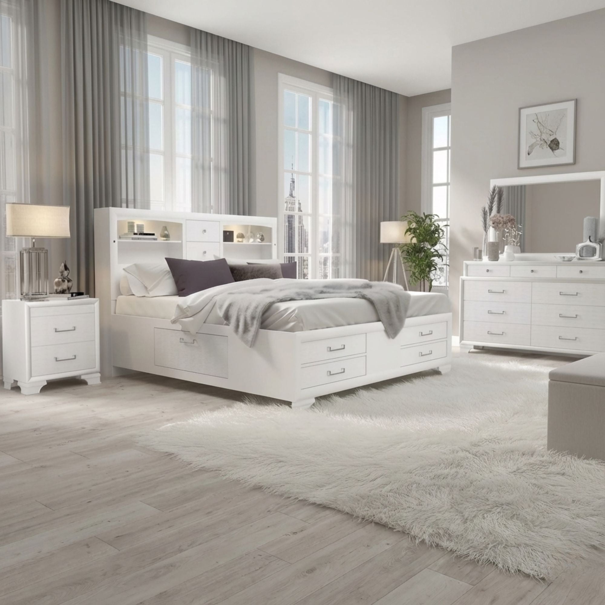 Jordyn Bedroom Set in White | CastleUp Experience Centre