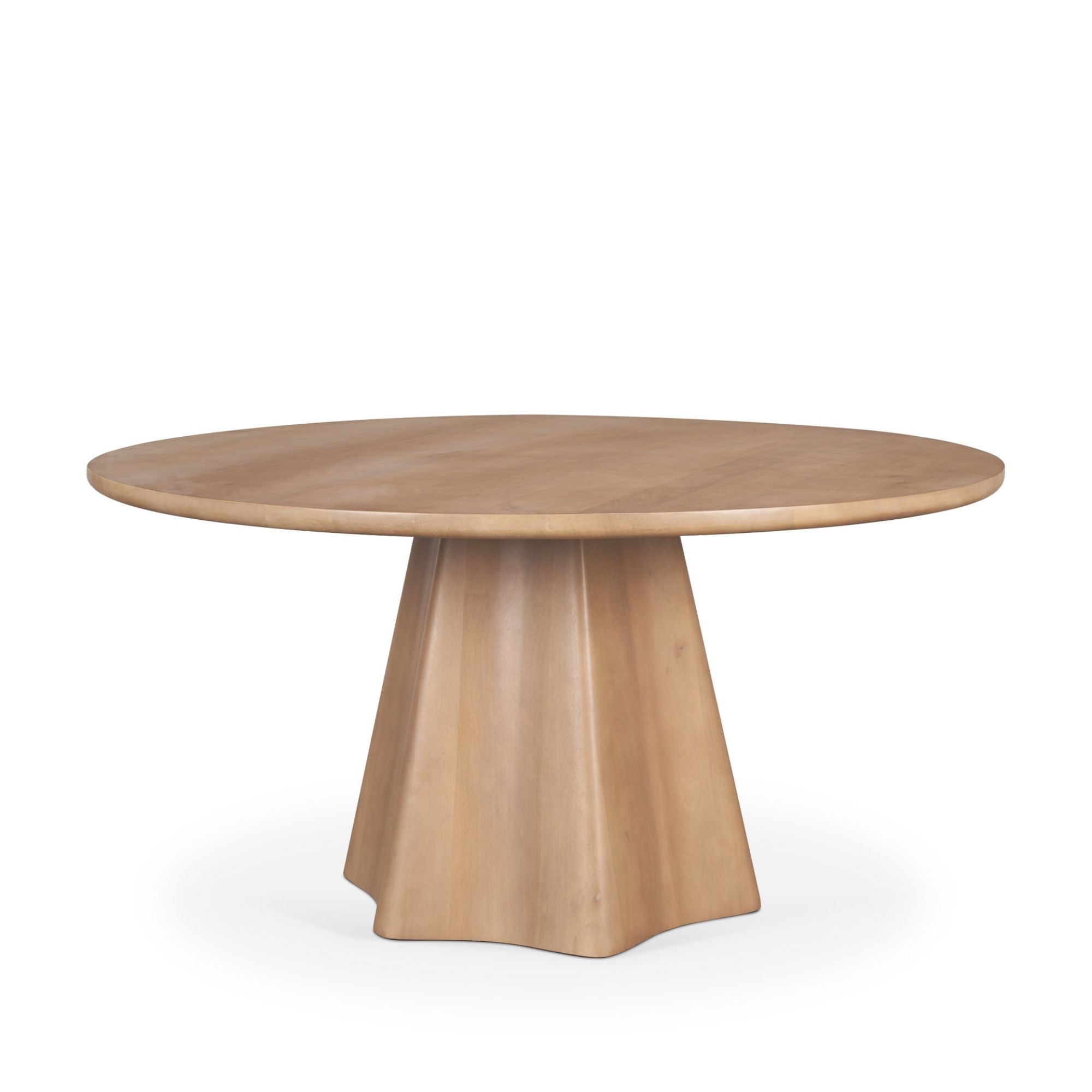 Mercana Jovani 60" Round Pedestal Dining Table Light Brown