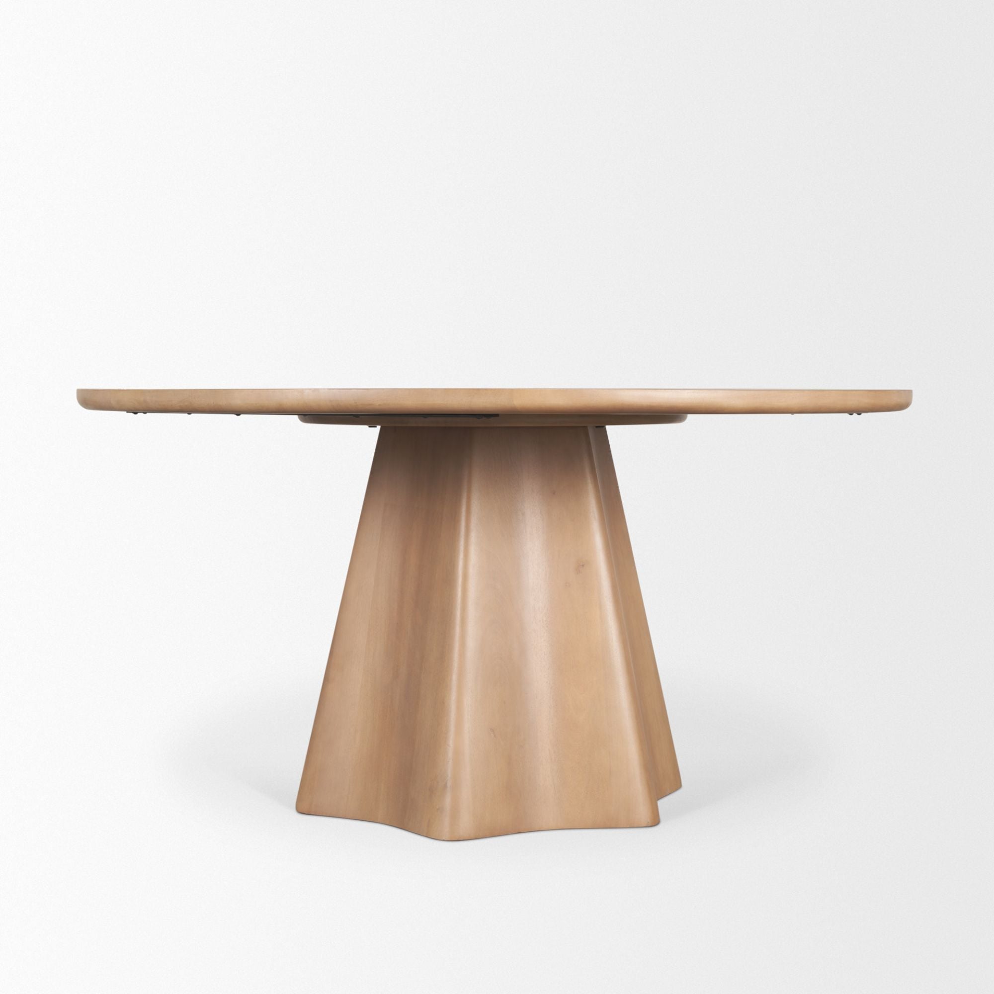 Mercana Jovani 60" Round Pedestal Dining Table Light Brown