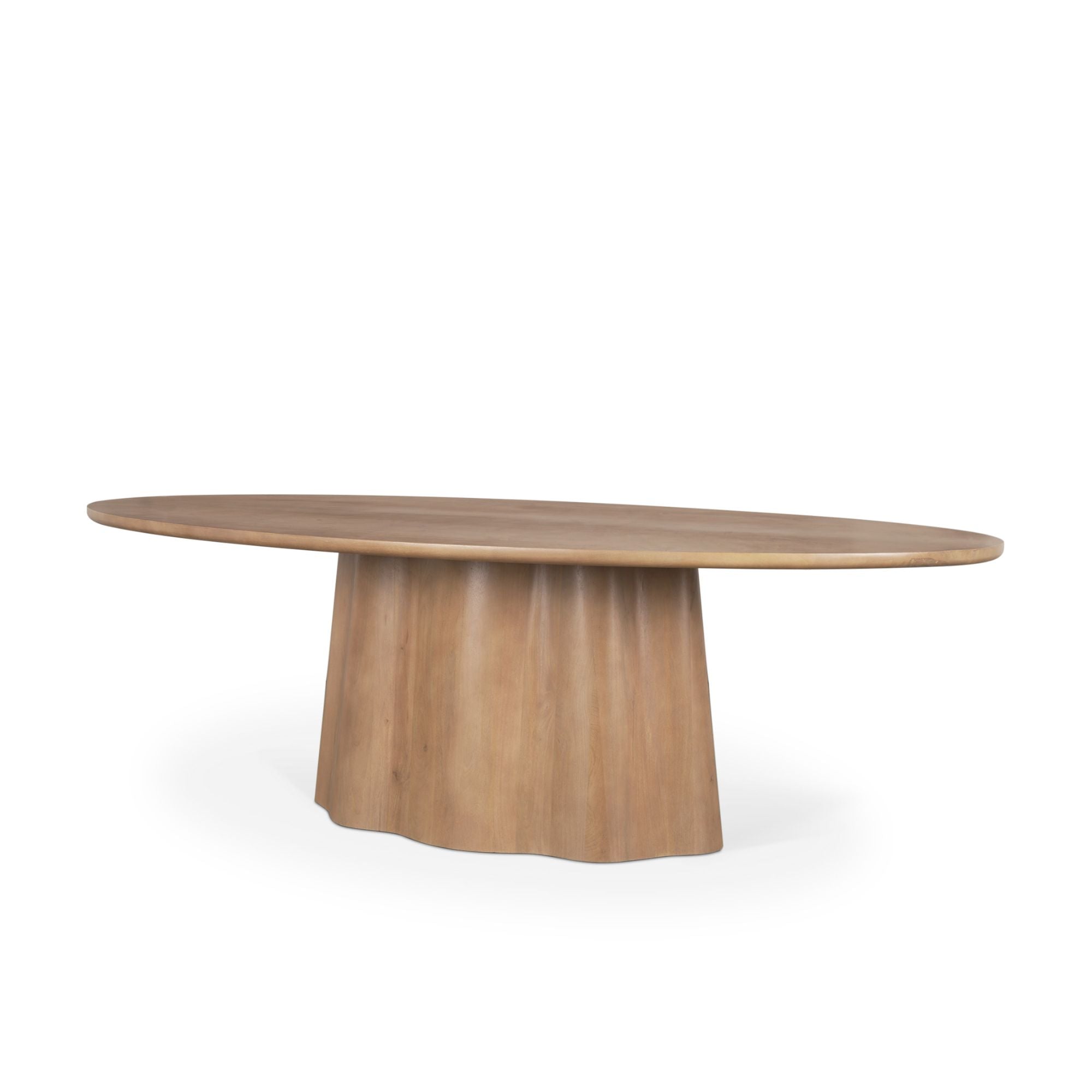 Mercana Jovani 94 inch Oval Dining Table Light Brown