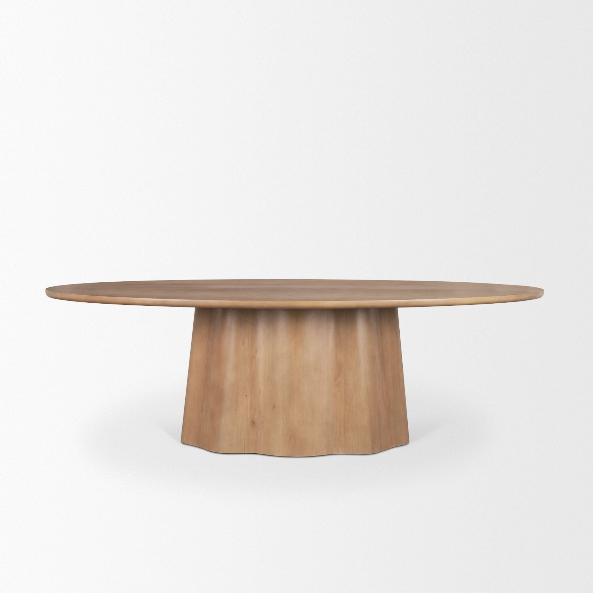 Mercana Jovani 94 inch Oval Dining Table Light Brown