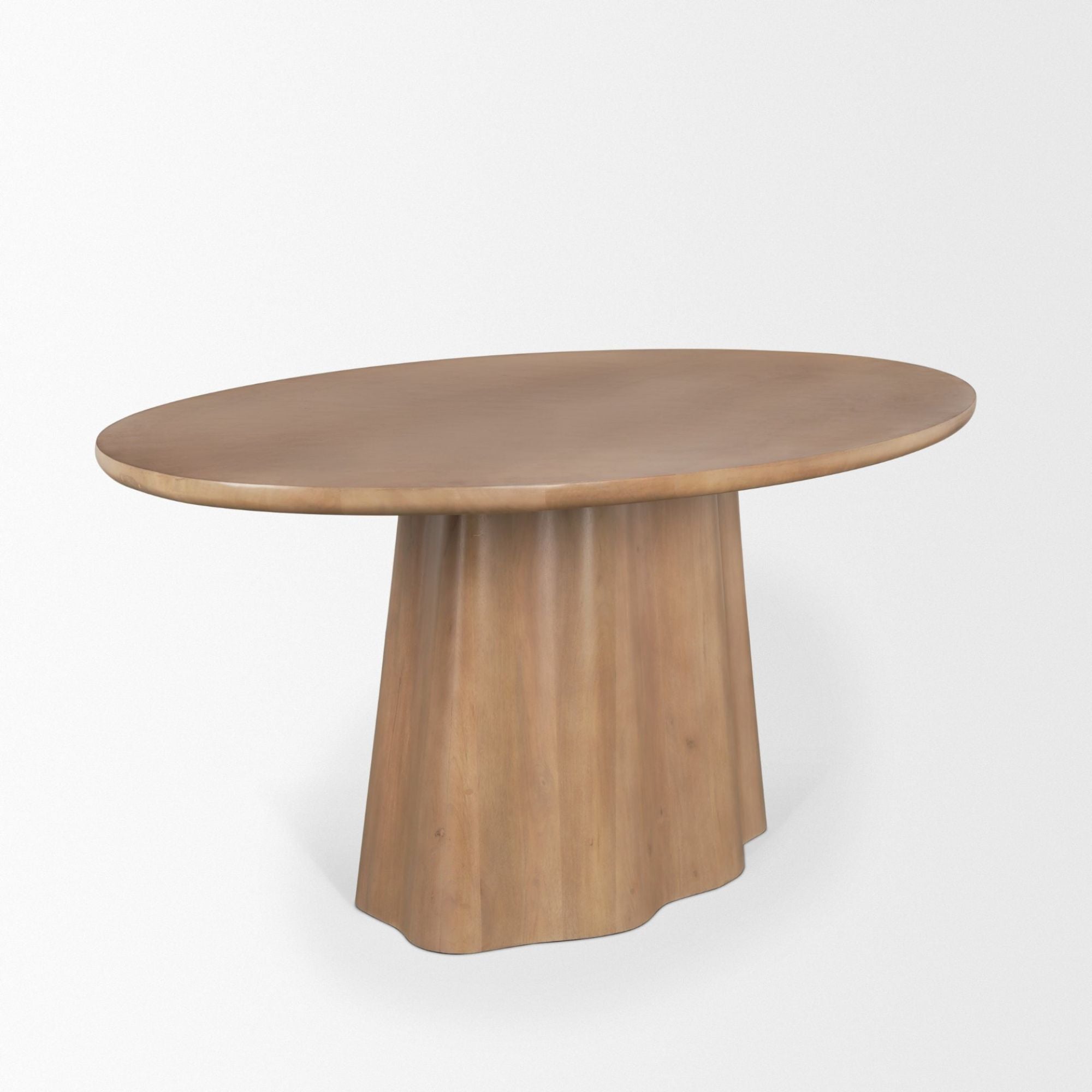 Mercana Jovani 94 inch Oval Dining Table Light Brown
