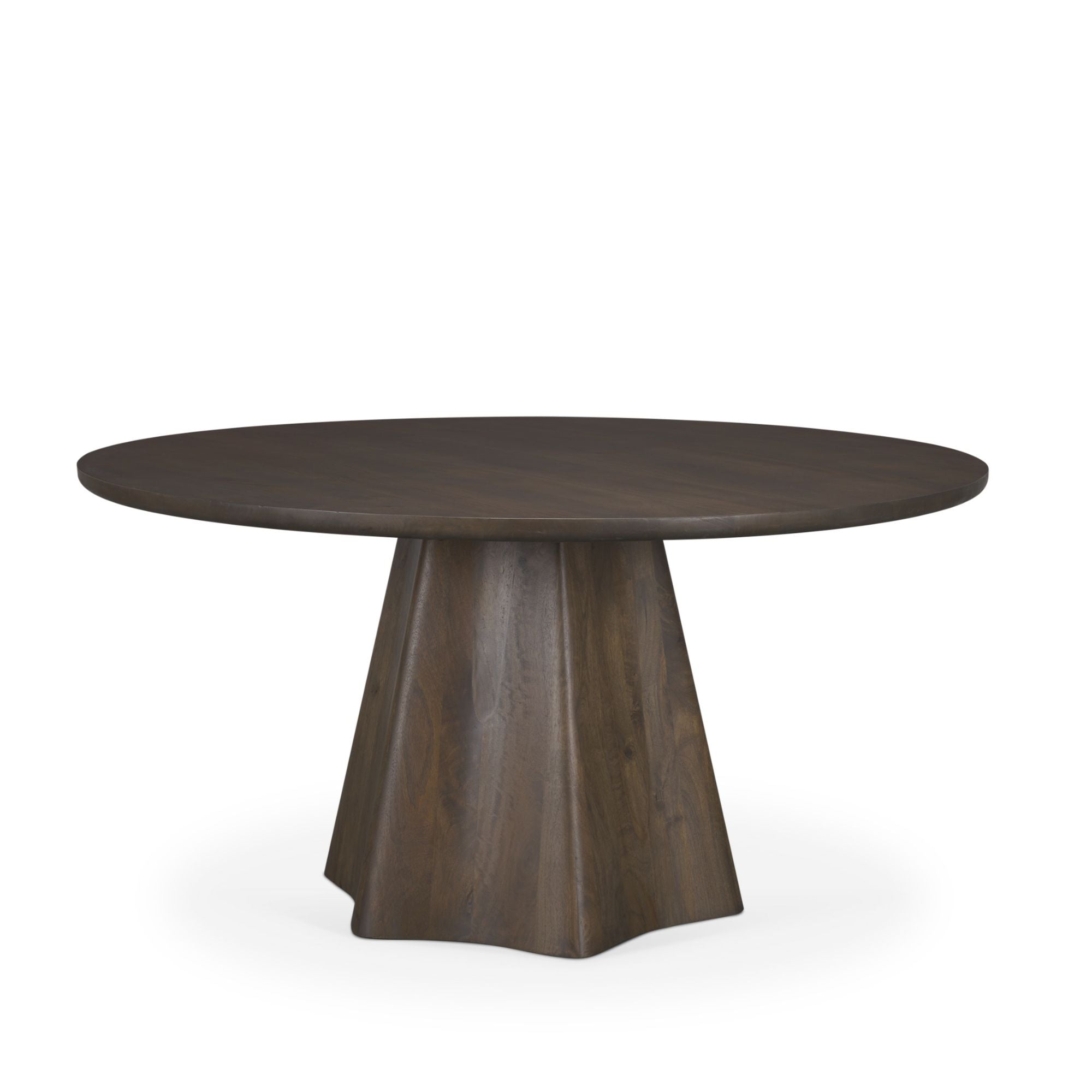 Mercana Jovani 60" Round Pedestal Dining Table Dark Brown