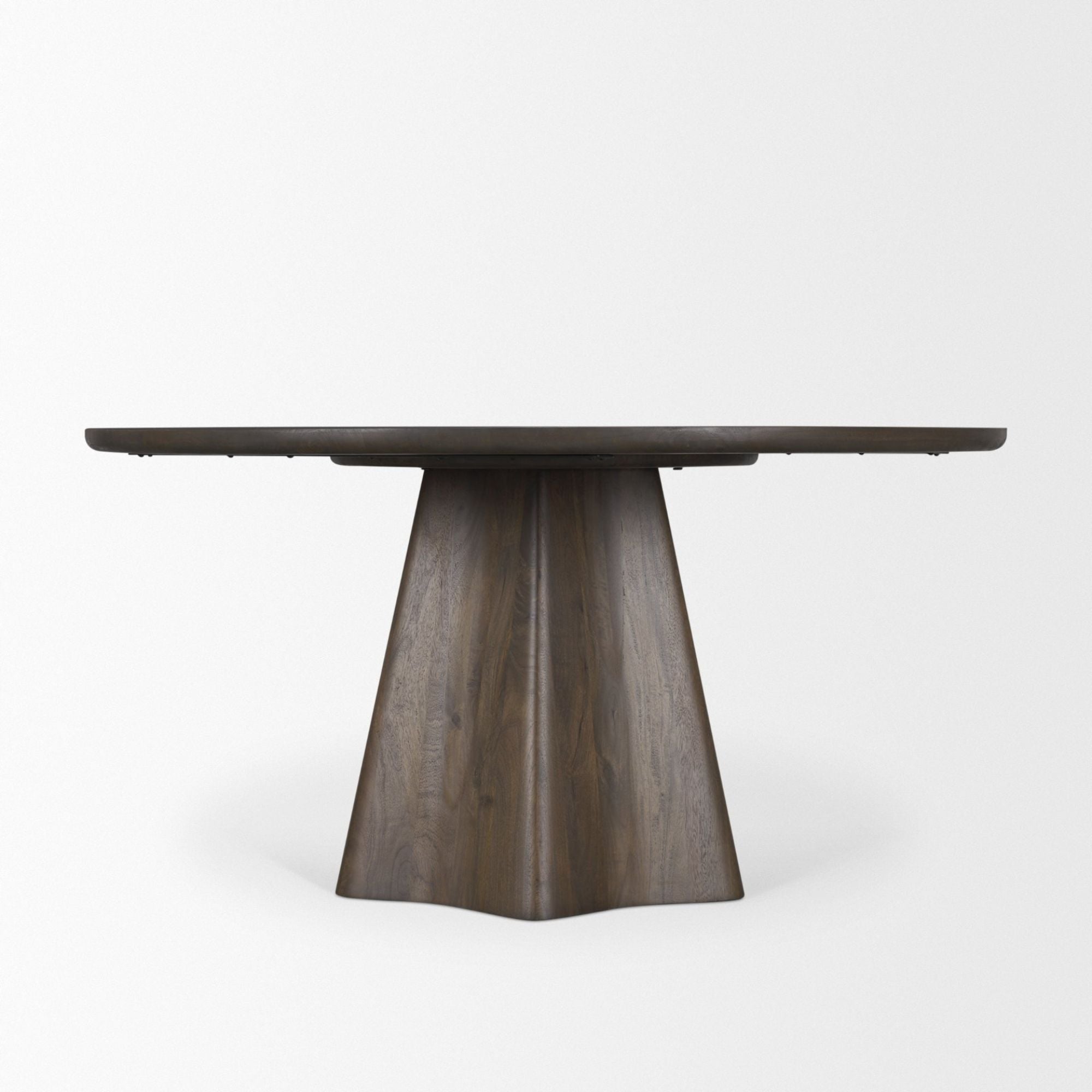 Mercana Jovani 60" Round Pedestal Dining Table Dark Brown