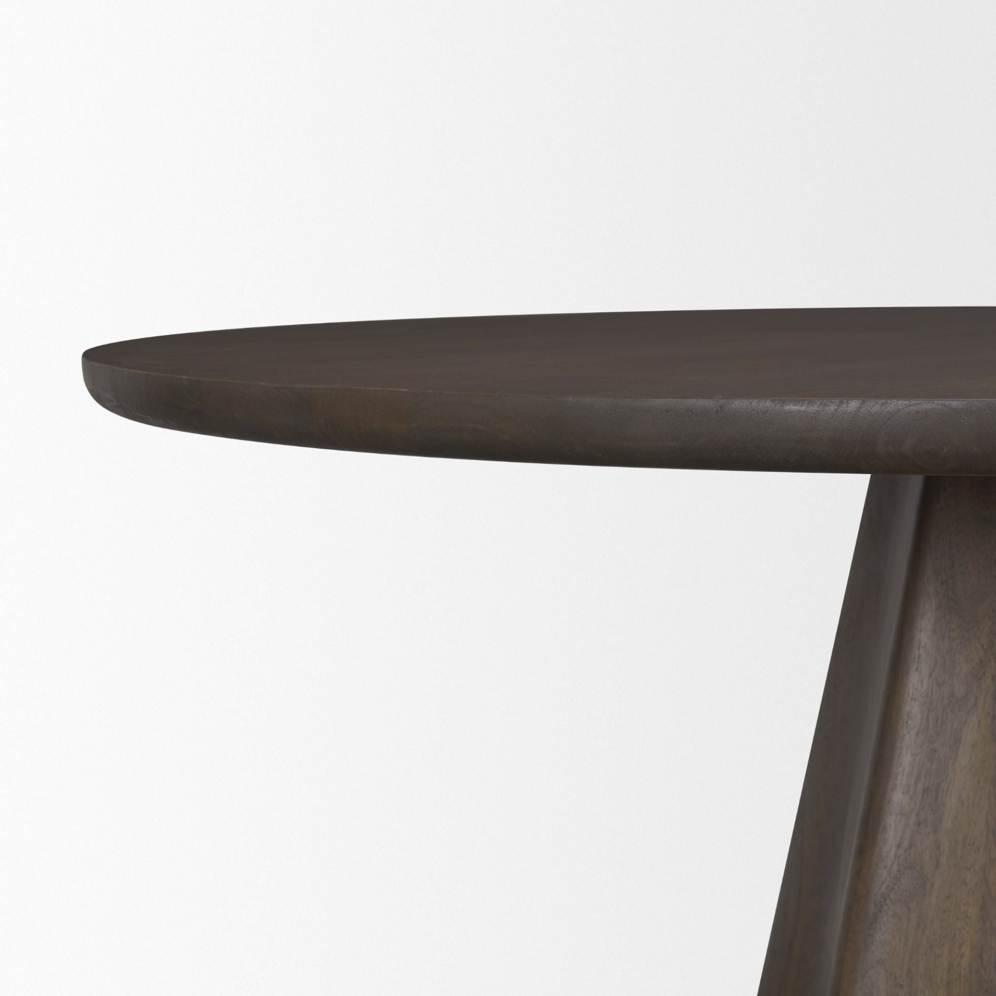 Mercana Jovani 60" Round Pedestal Dining Table Dark Brown