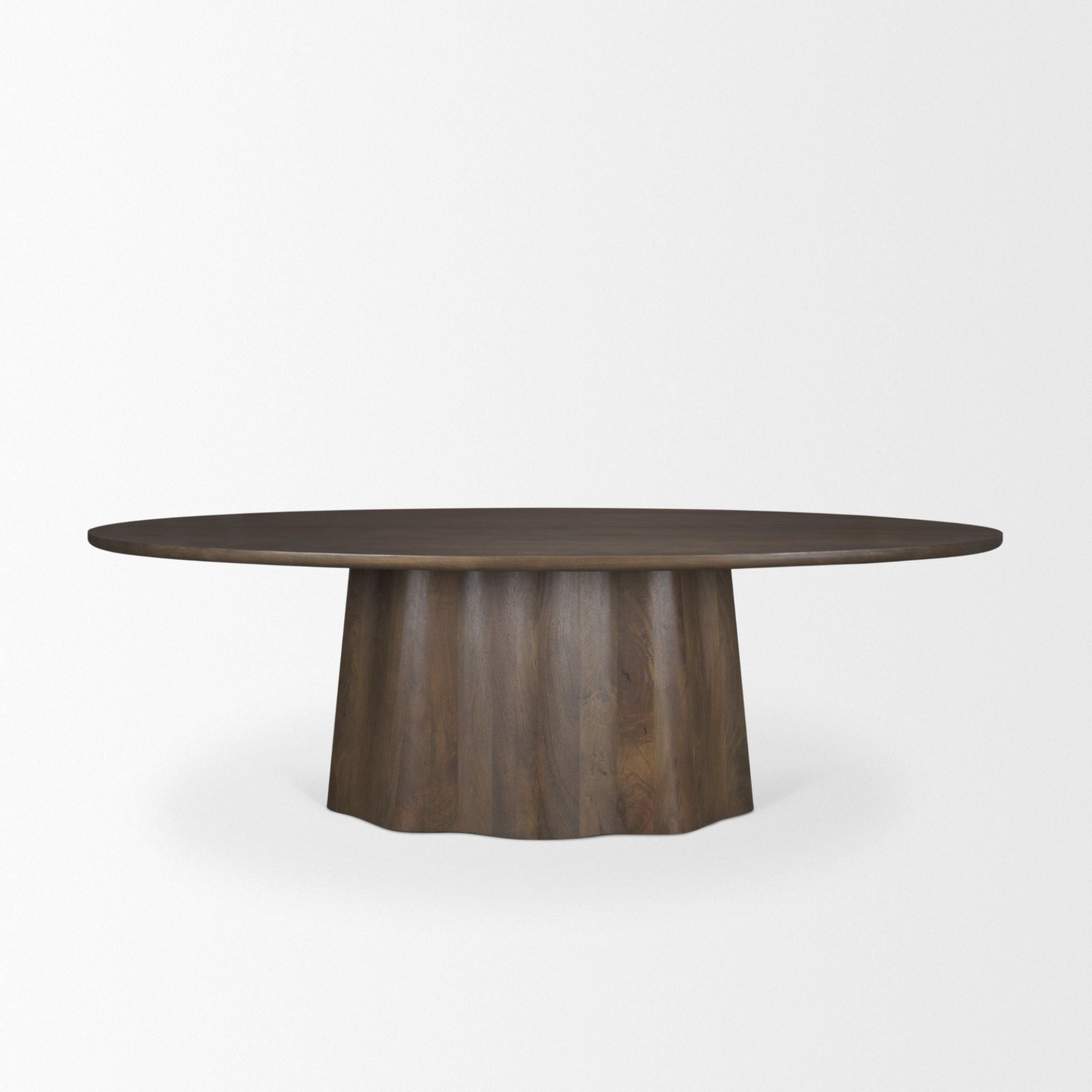 Mercana Jovani 94 inch Oval Dining Table Dark Brown