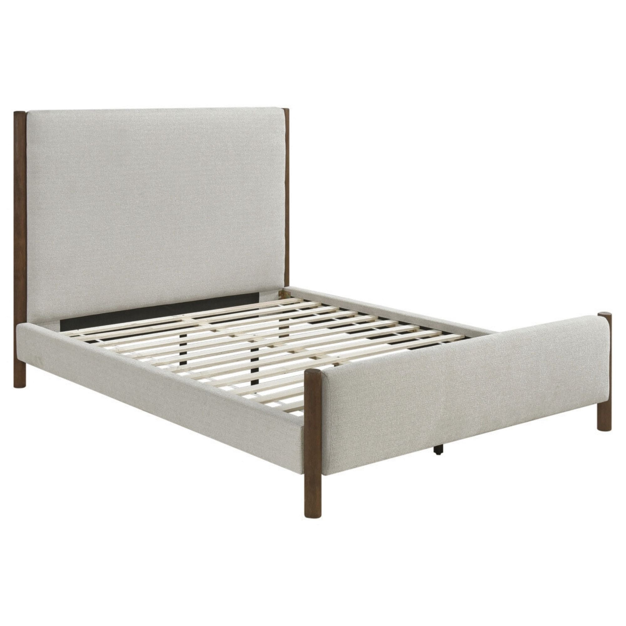 M.A.F Julian Collection platform bed with a modern design and clean lines, shown in a stylish bedroom setting.