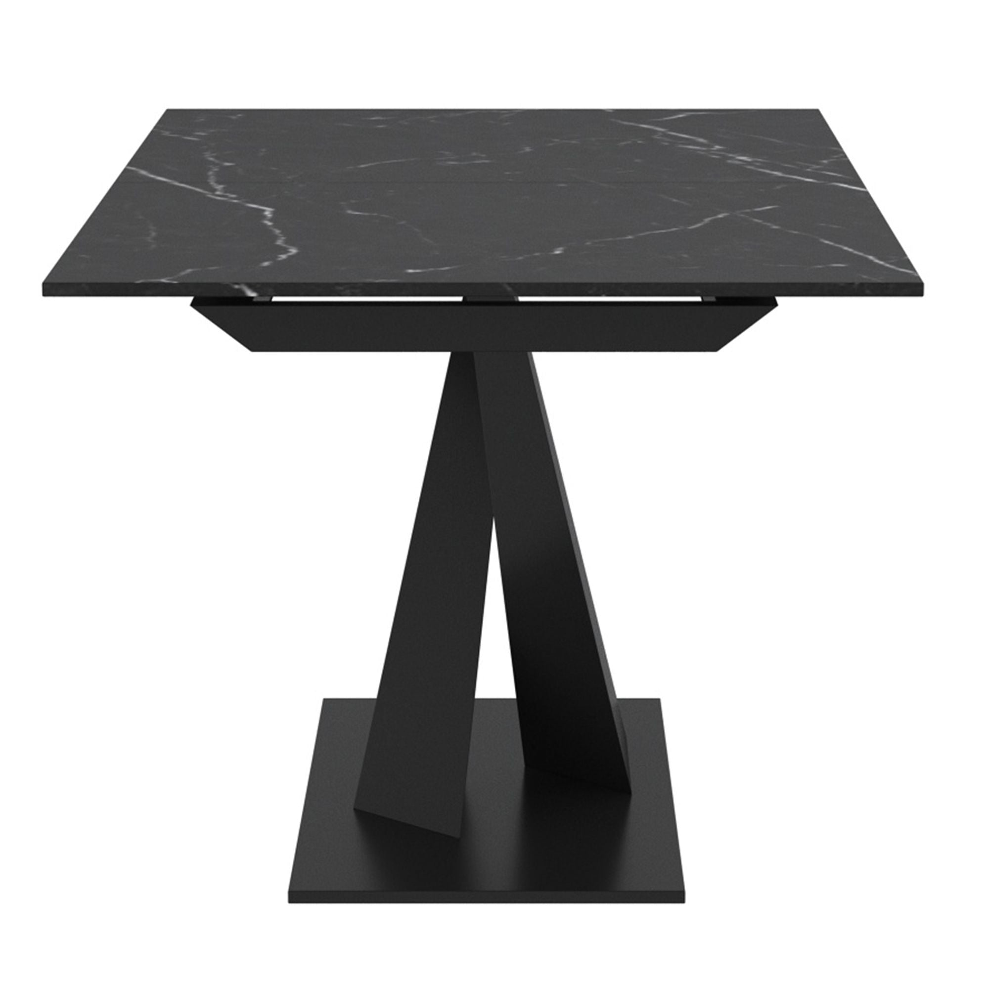 Julius 63"–79" Extension Sintered Stone Dining Table Black