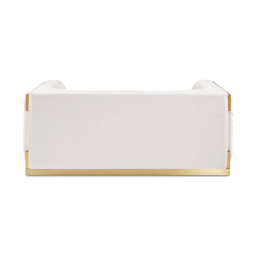 Julius Gold Loveseat.