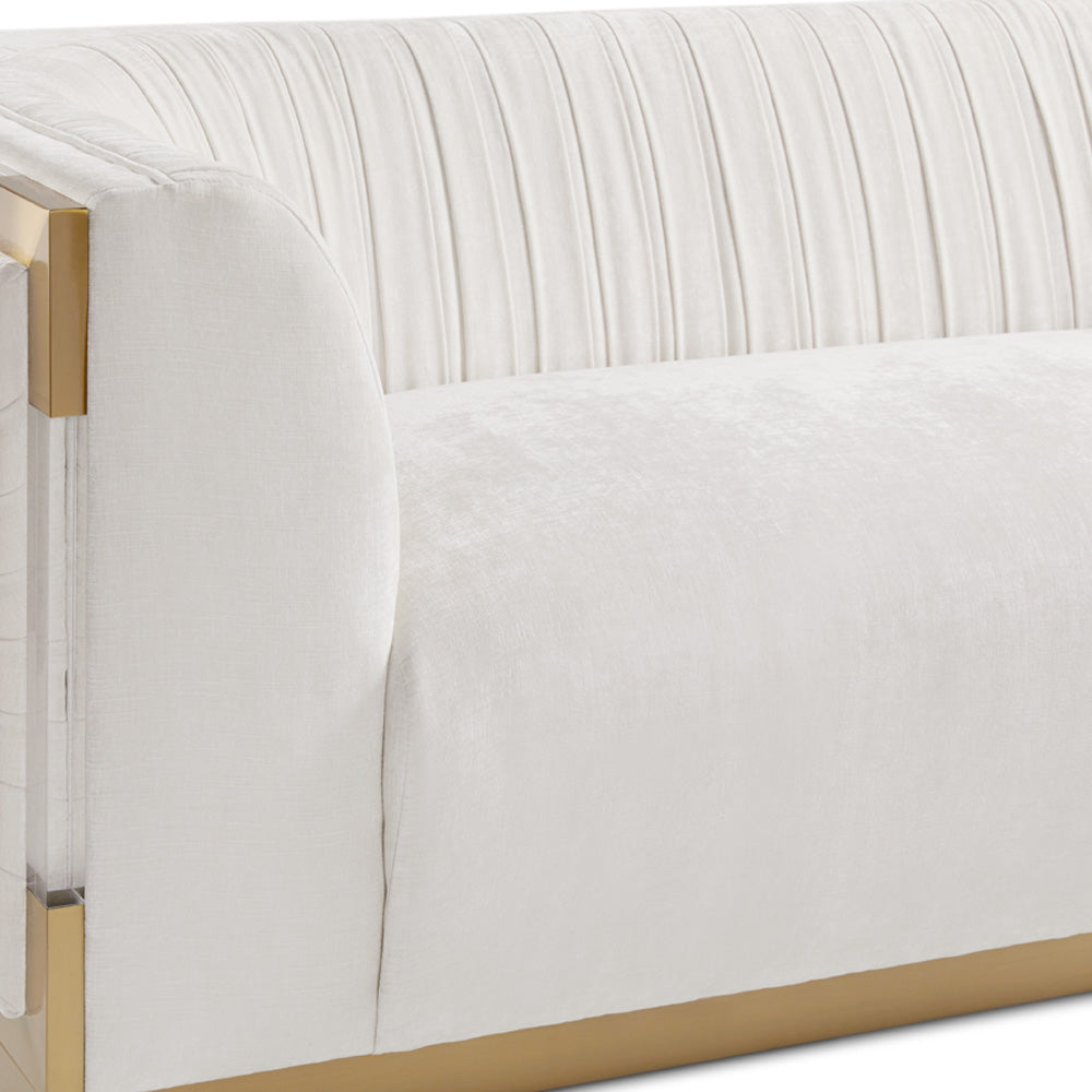 Julius Gold Loveseat.