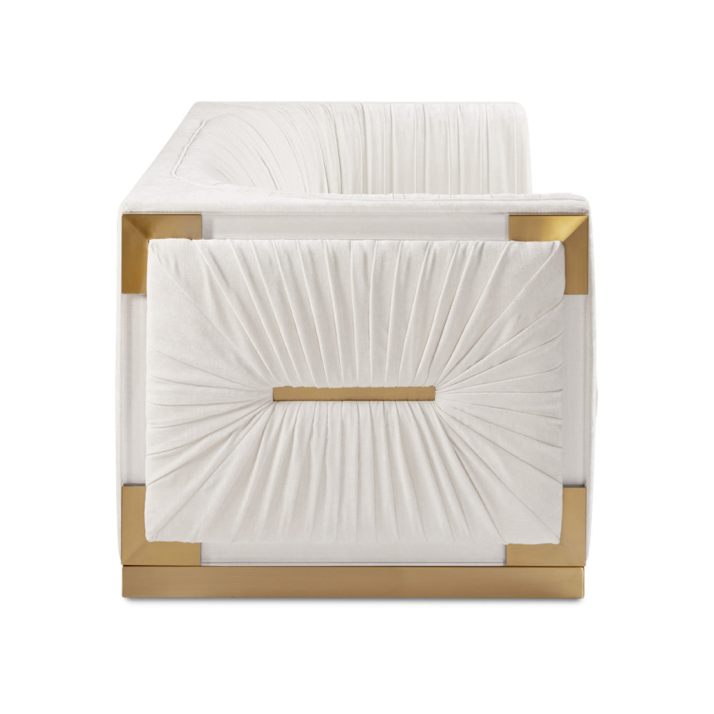 Julius Gold Loveseat.