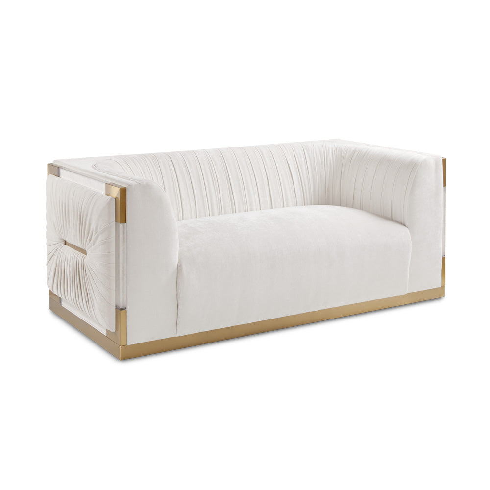 Julius Gold Loveseat.