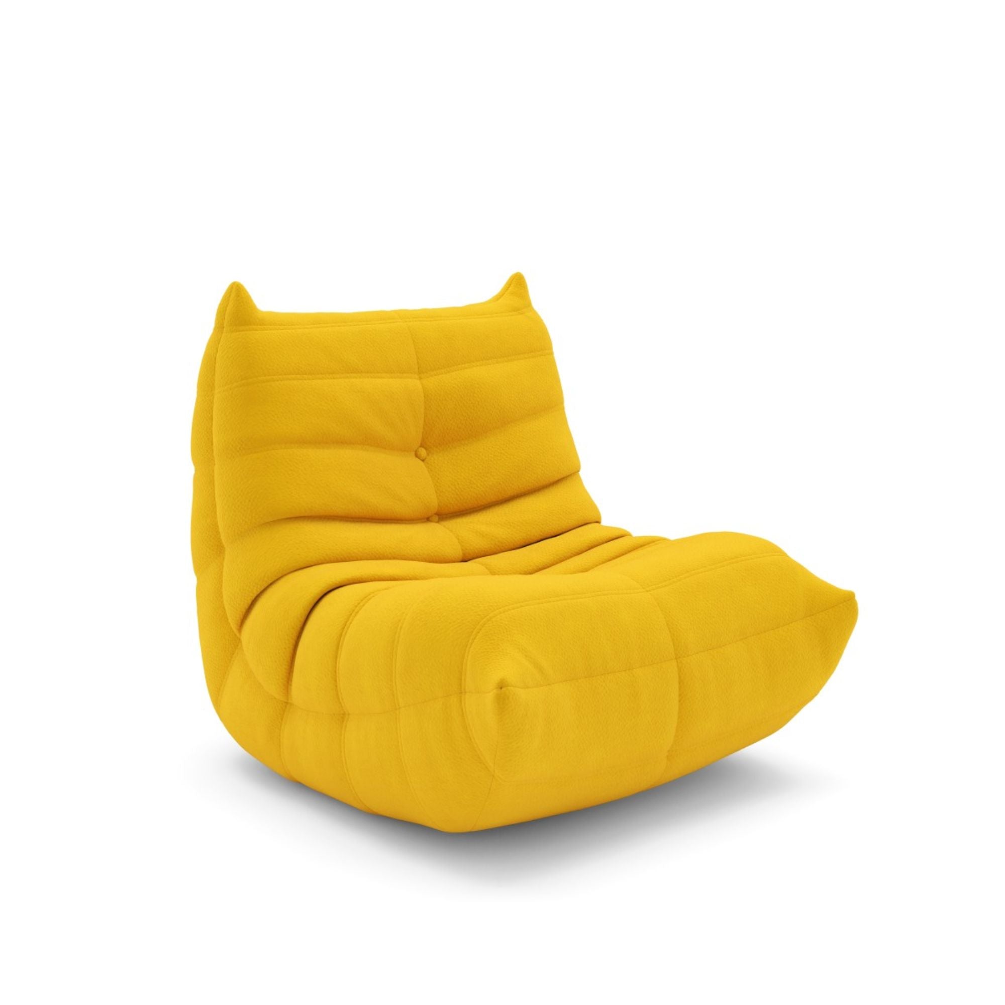 Kid's Armless Chair in Pale Yellow