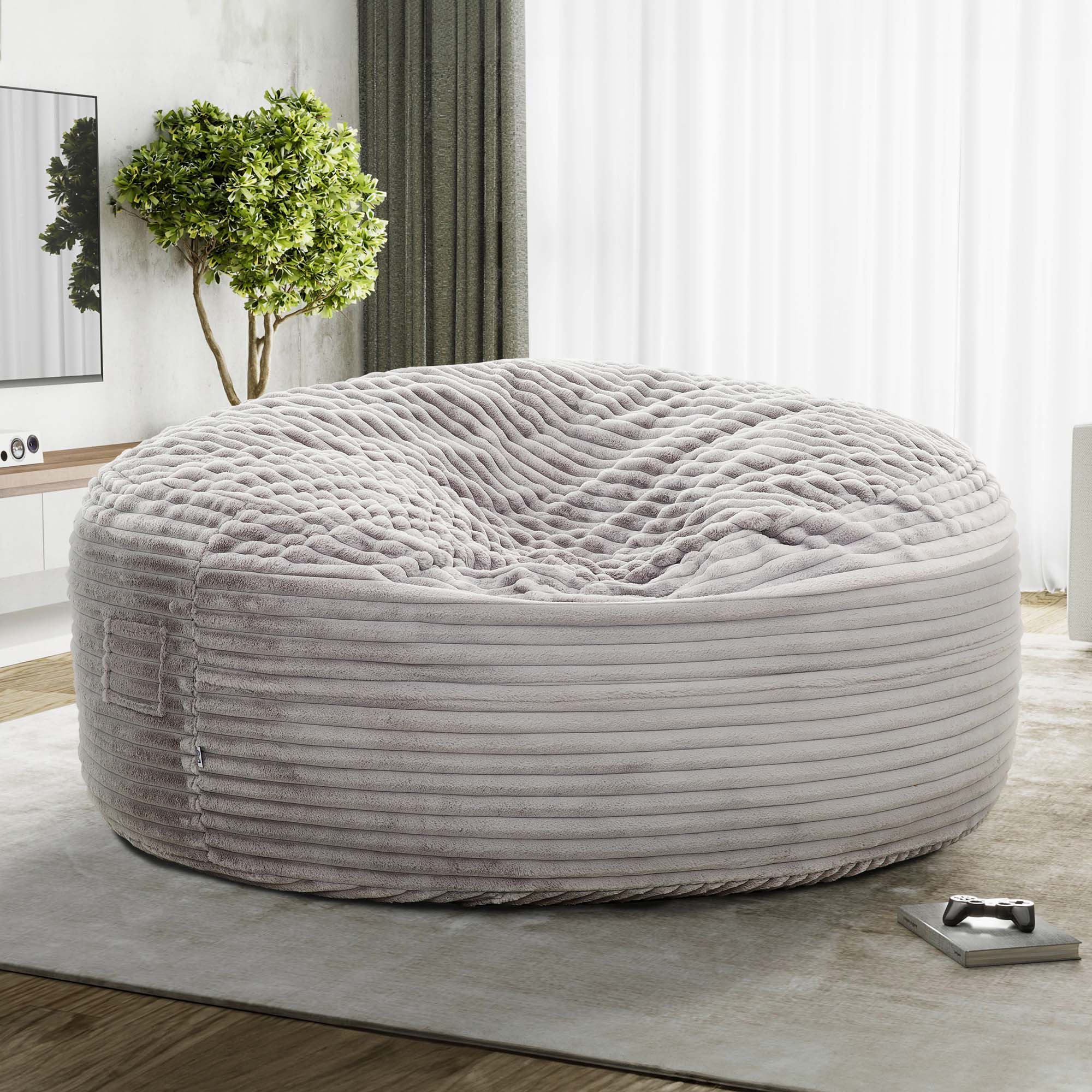 Sealy® Kade 6-Foot Bean Bag Lounger – Grey