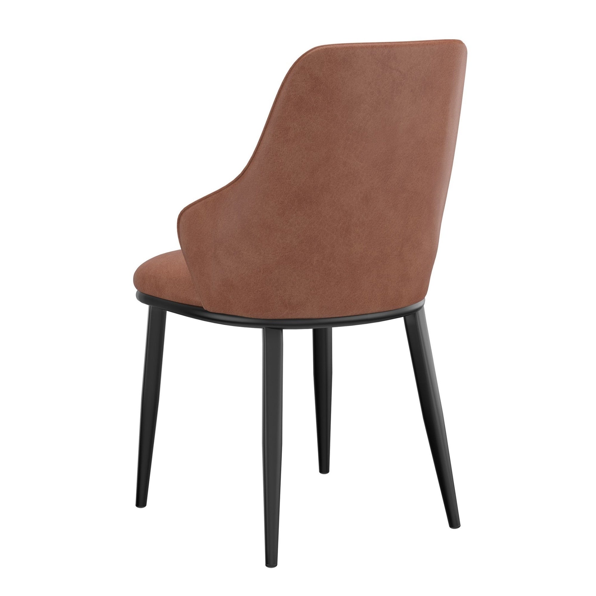 Chaise de salle à manger Caspian moderne du milieu du siècle, couleur sable (lot de 2)
