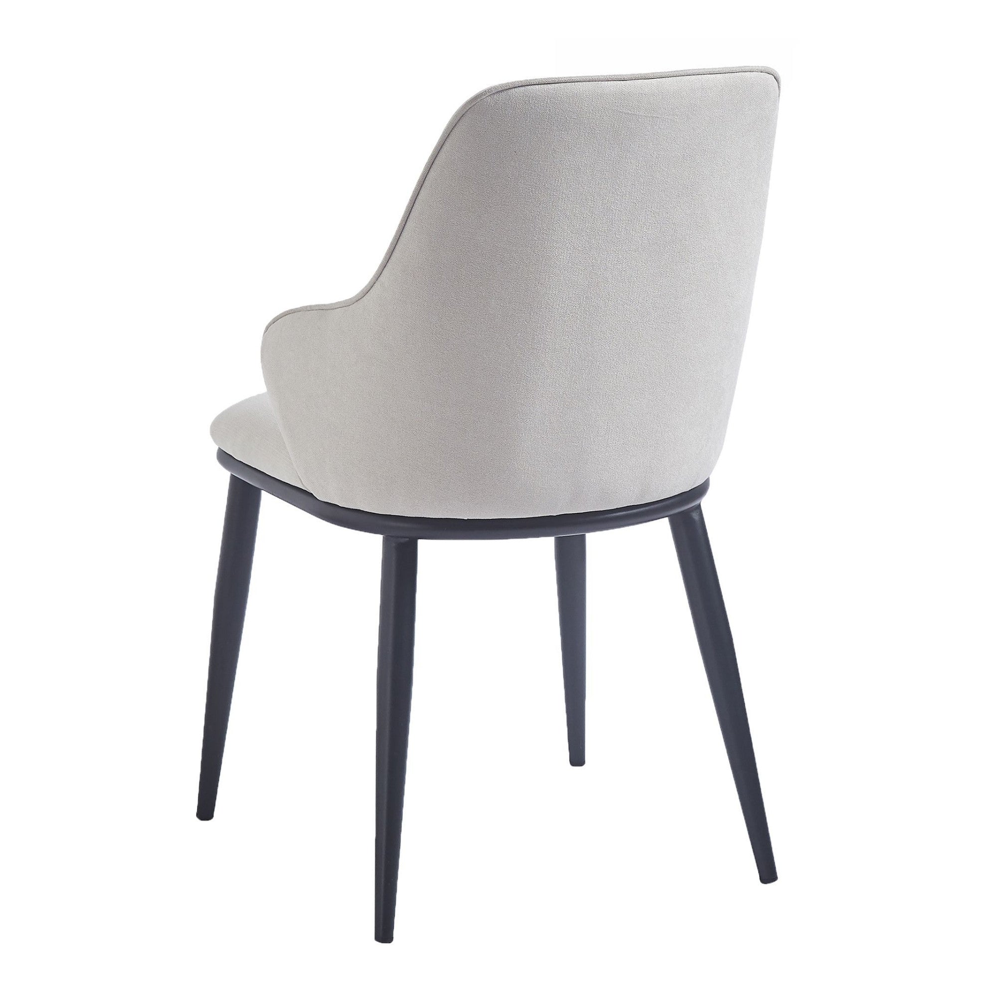 Chaise de salle à manger Caspian moderne du milieu du siècle, couleur sable (lot de 2)