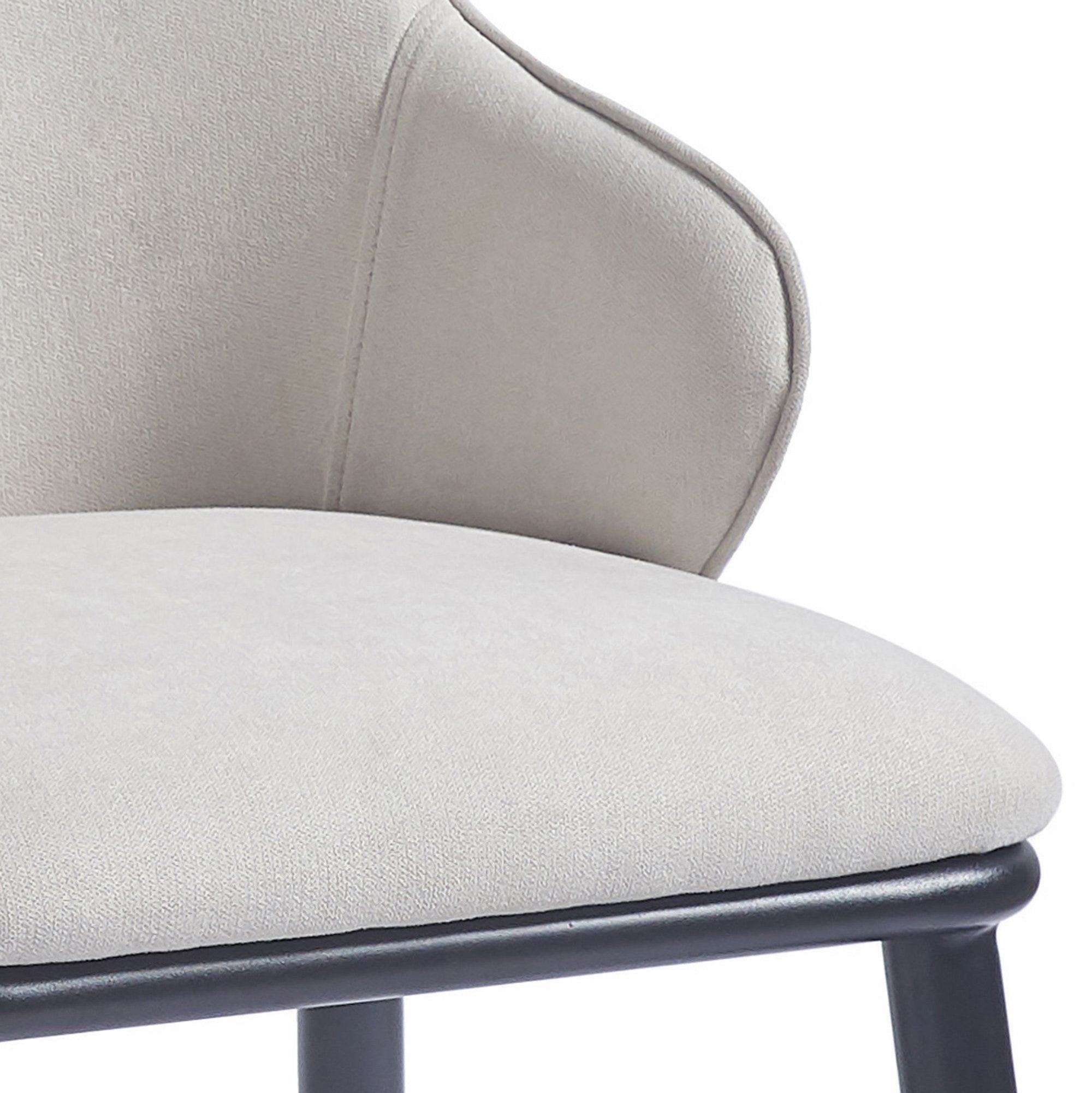 Chaise de salle à manger Caspian moderne du milieu du siècle, couleur sable (lot de 2)
