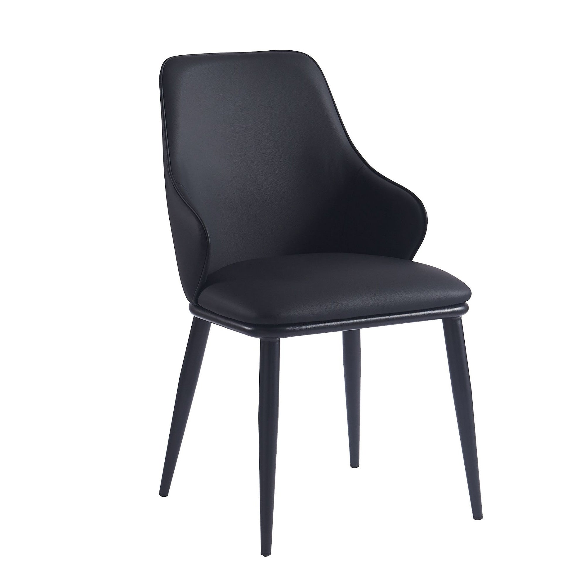 Chaise de salle à manger Caspian moderne du milieu du siècle, couleur sable (lot de 2)