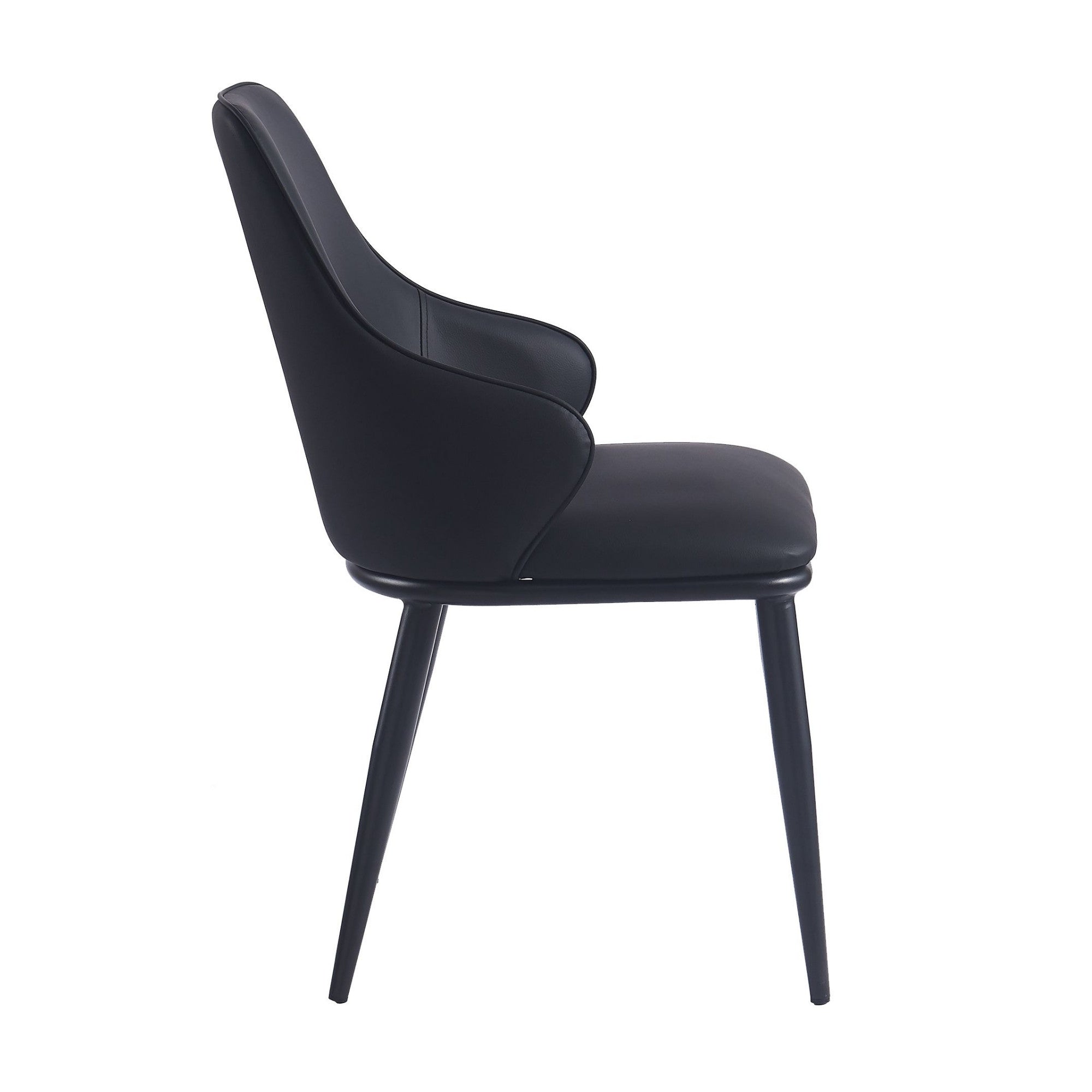 Chaise de salle à manger Caspian moderne du milieu du siècle, couleur sable (lot de 2)