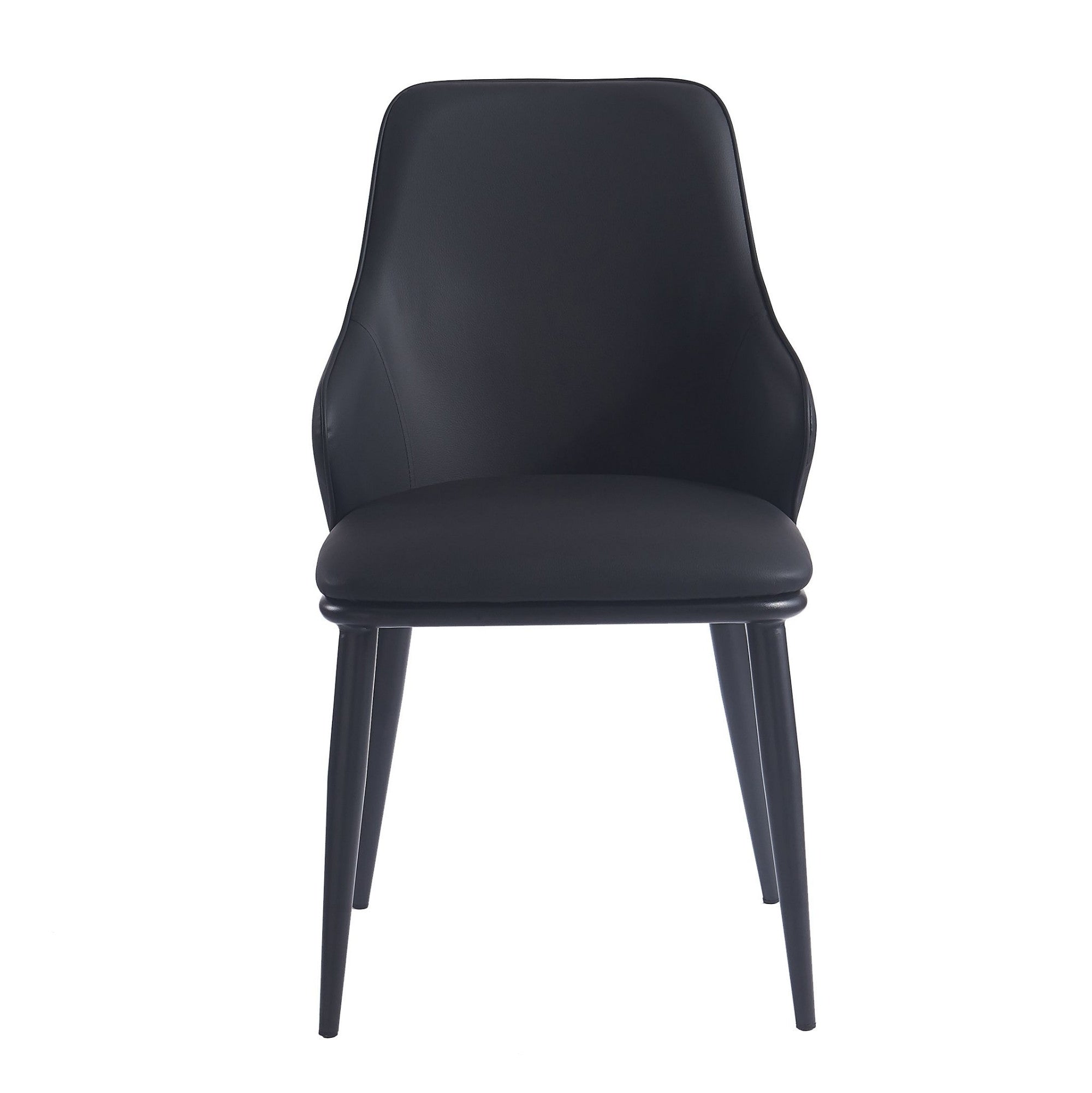 Chaise de salle à manger Caspian moderne du milieu du siècle, couleur sable (lot de 2)
