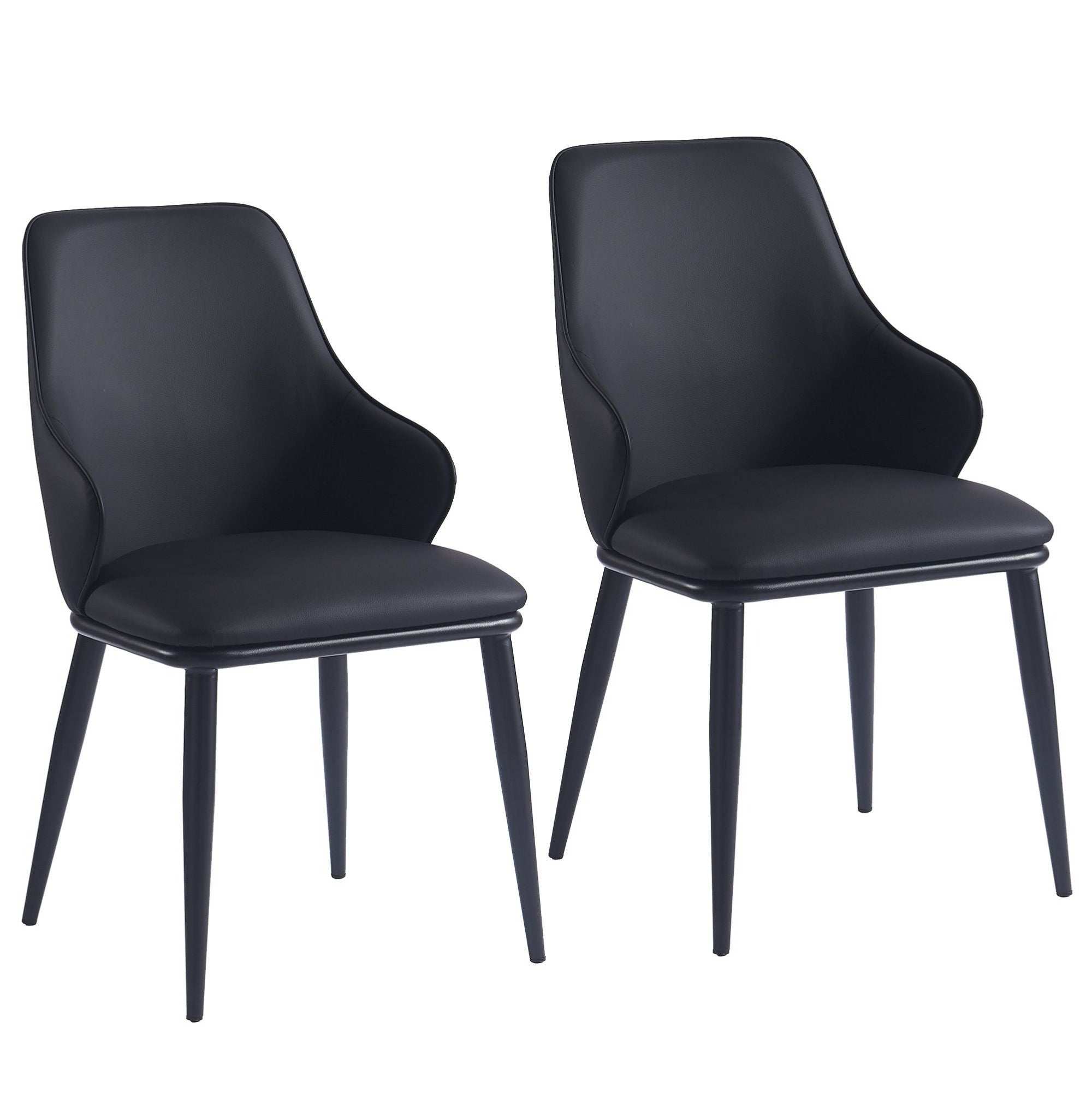 Chaise de salle à manger Caspian moderne du milieu du siècle, couleur sable (lot de 2)