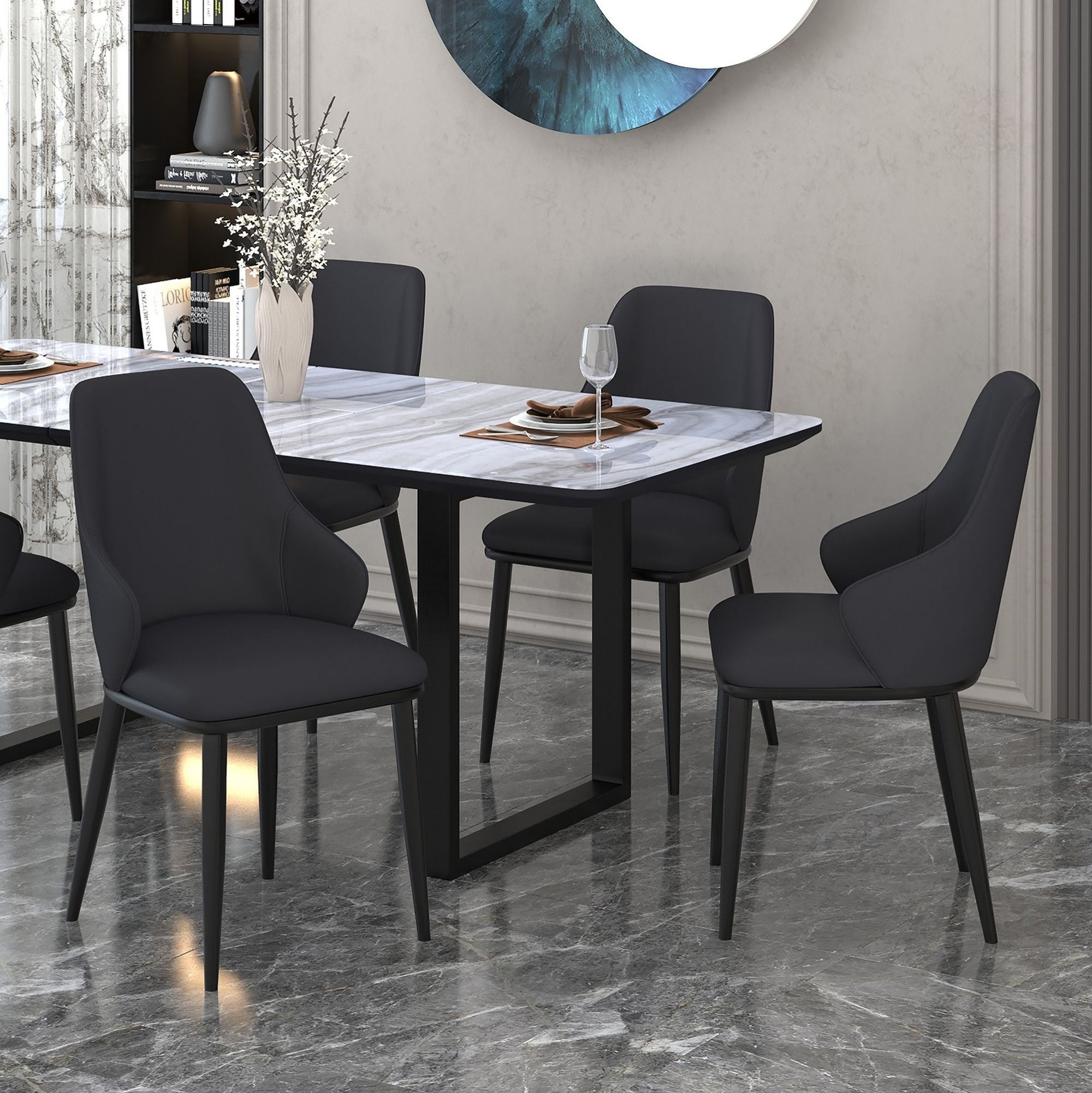 Chaise de salle à manger Caspian moderne du milieu du siècle, couleur sable (lot de 2)