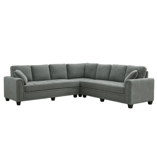 MAZ Kelsier 3-piece sectional sofa with plush cushions and modern design, shown in a contemporary living room setting.
