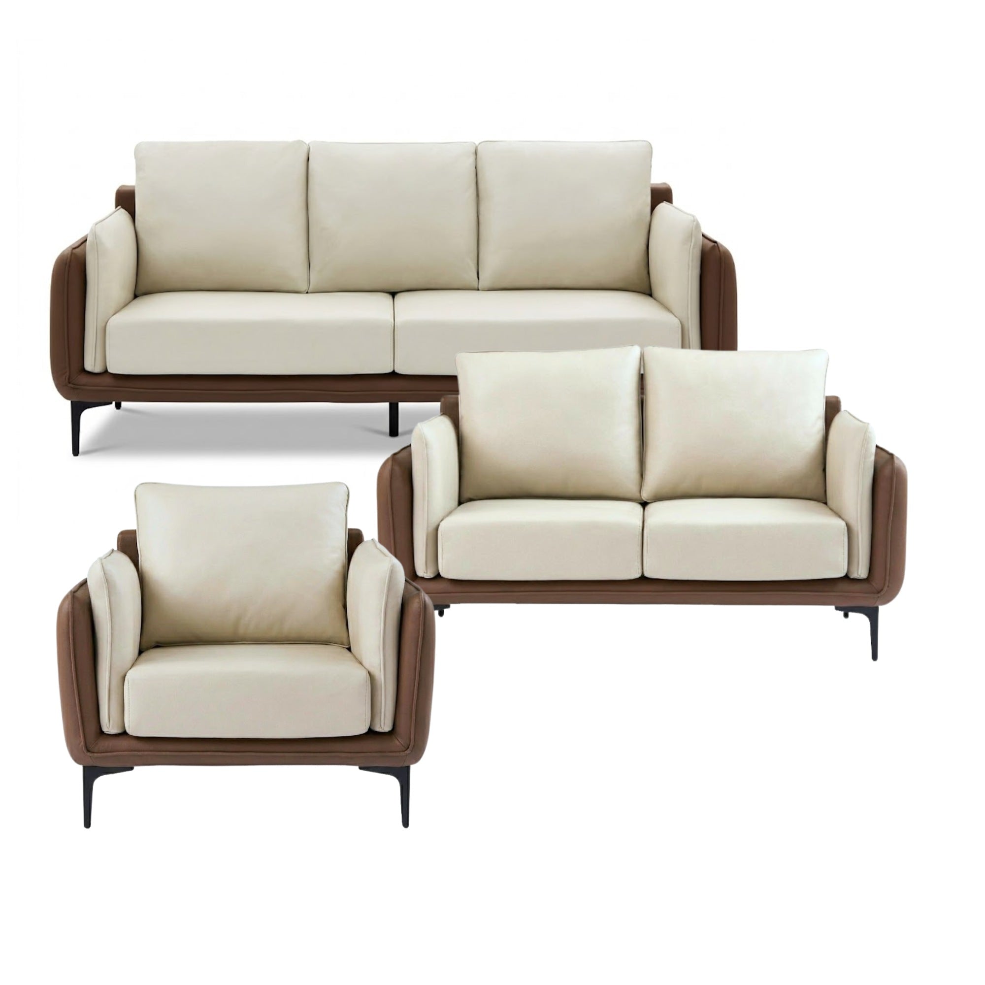 Kensington Two-Tone Sofa Set | CastleUp Experience Centre Online Furniture
