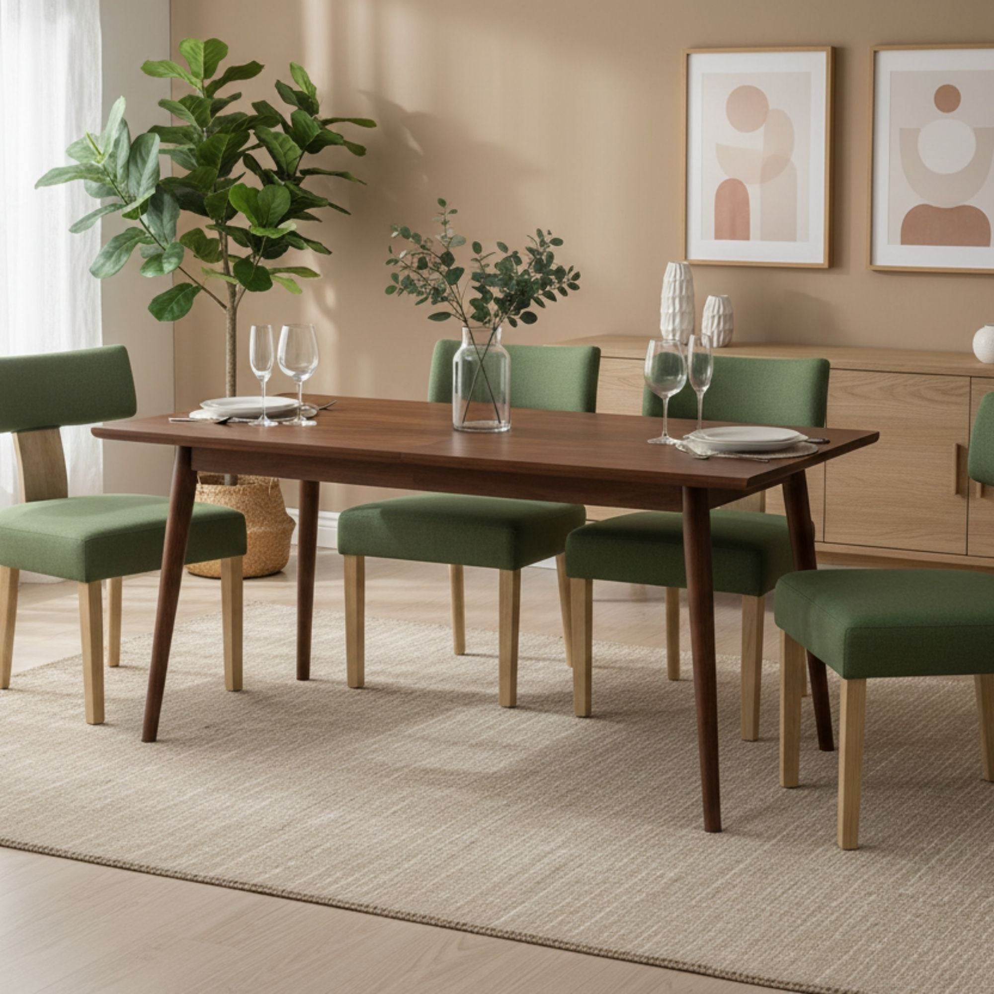 Klis Dining Chair in Green