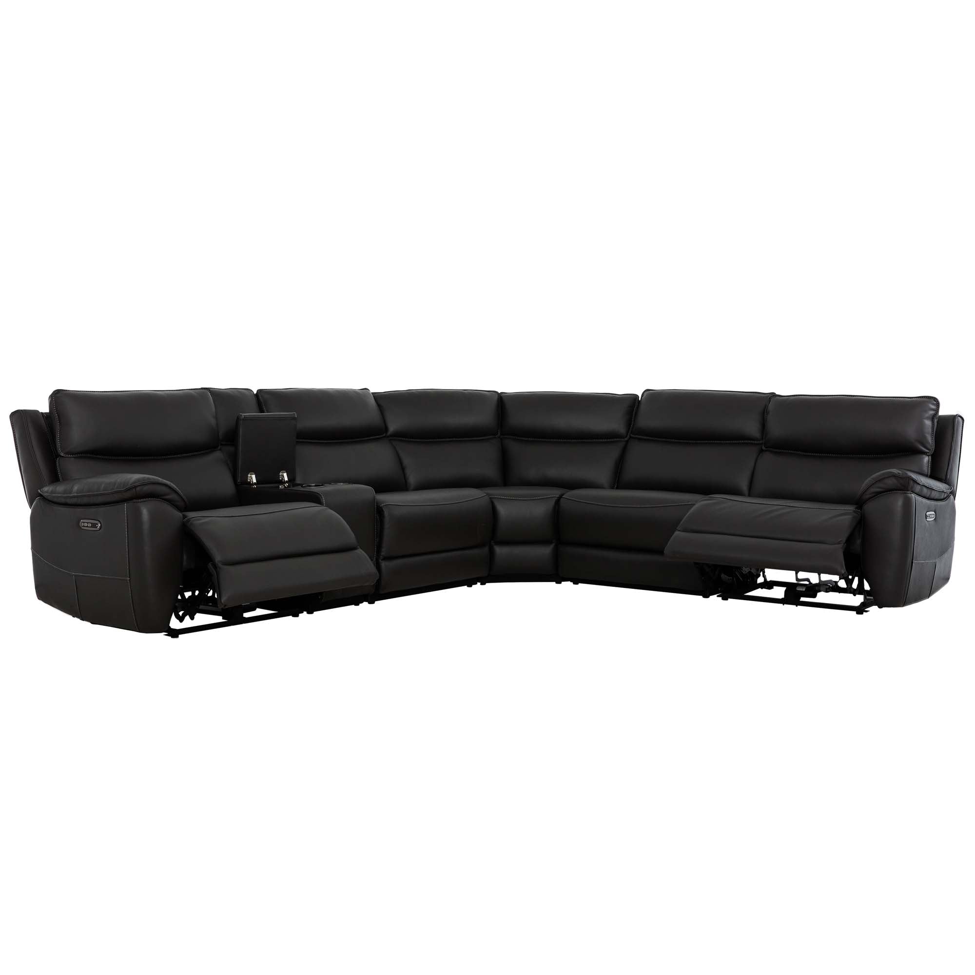 Knox 6-Piece Leather Power Reclining Sectional