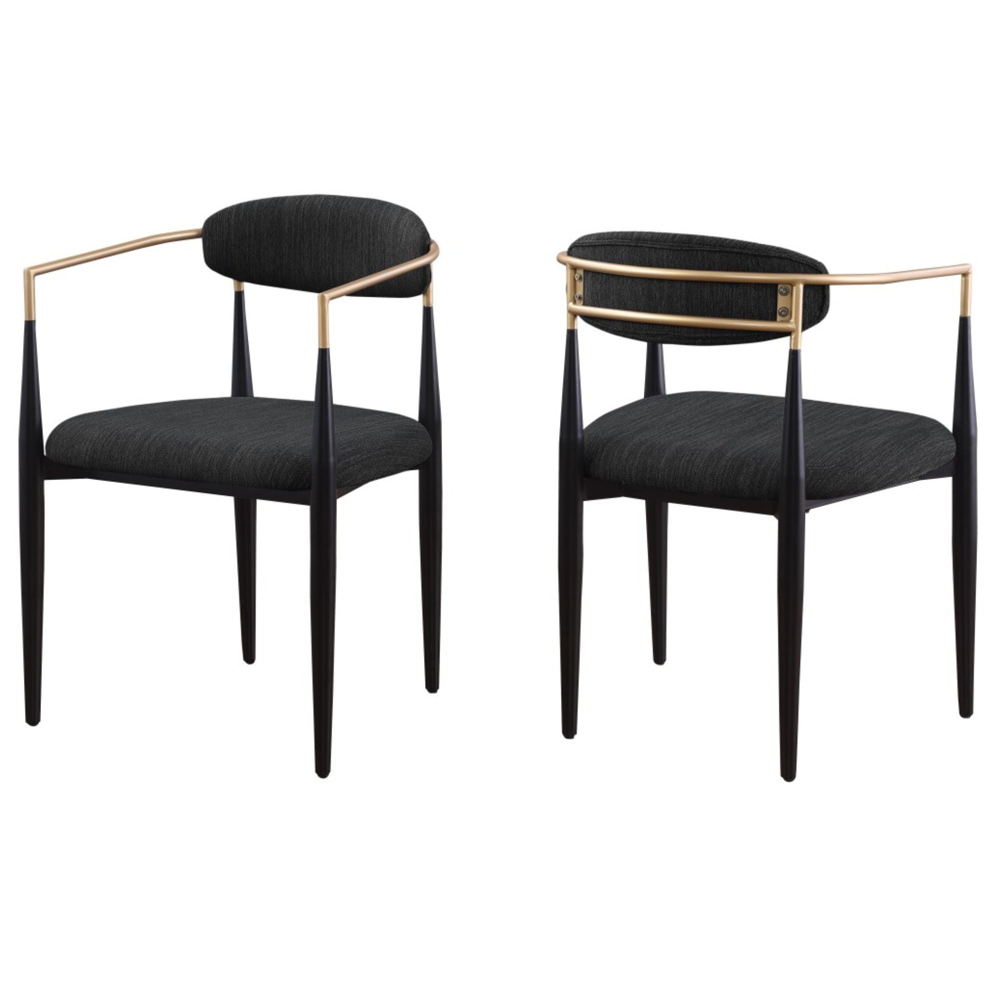 Kodi Arm Dining Chair in Black (Set of 2) | CastleUp Experience Centre Online Furniture