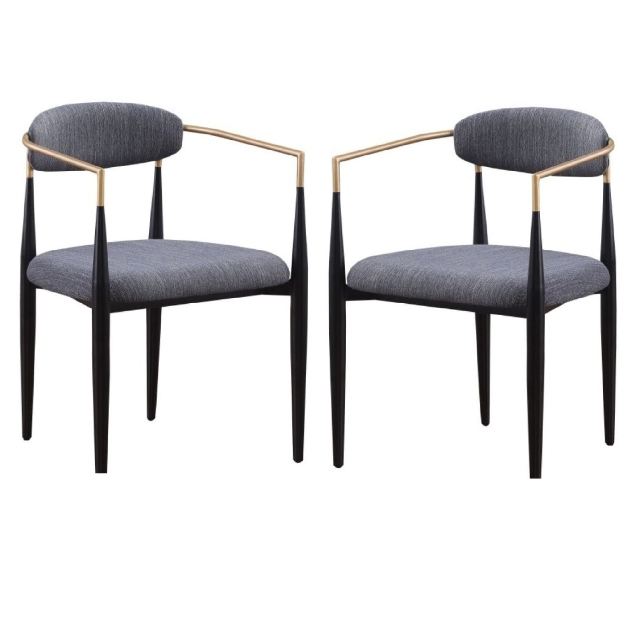Kodi Arm Dining Chair Set in Grey (Set of 2) | CastleUp Experience Centre Online Furniture