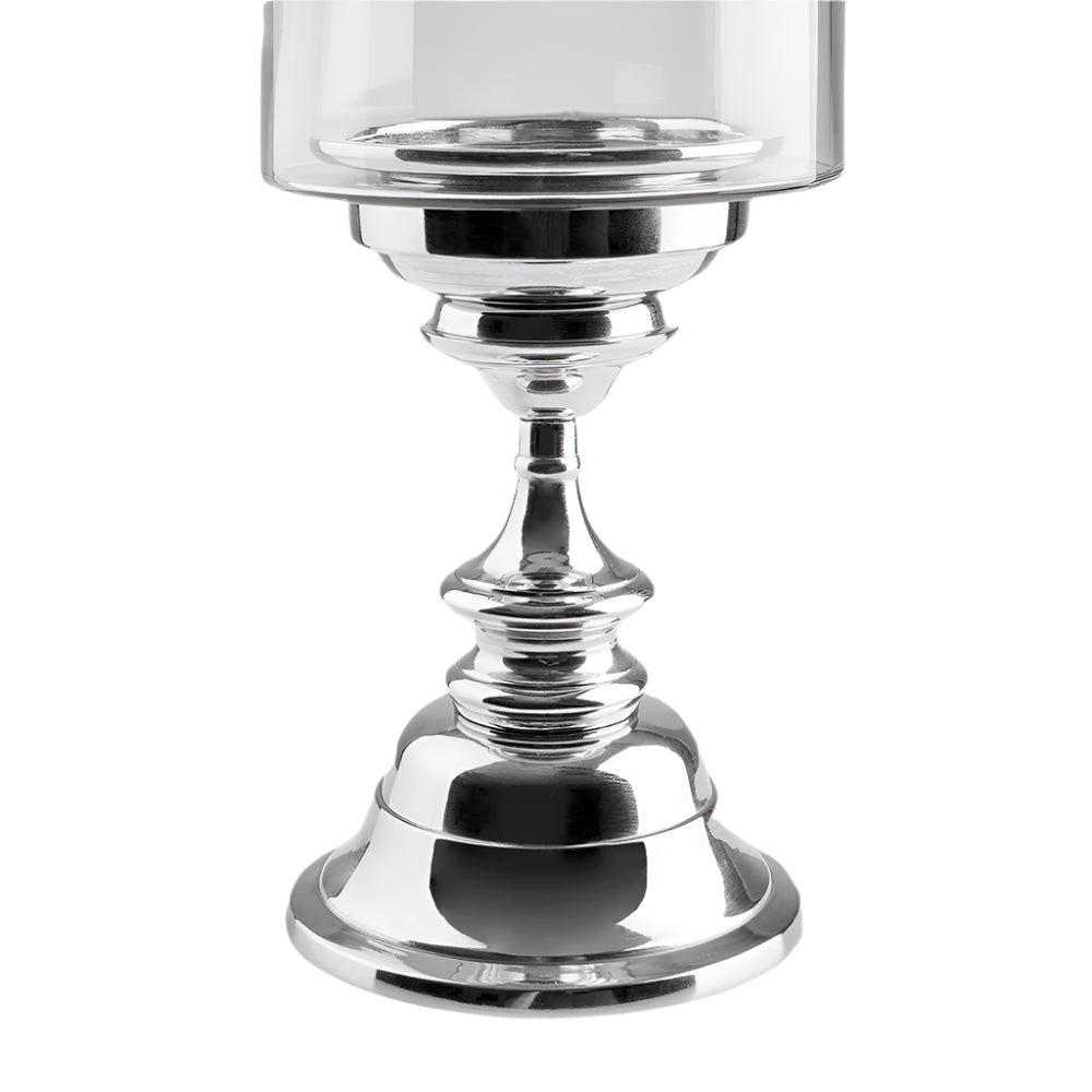 Petra Silver Candle Holders - Set of 2.