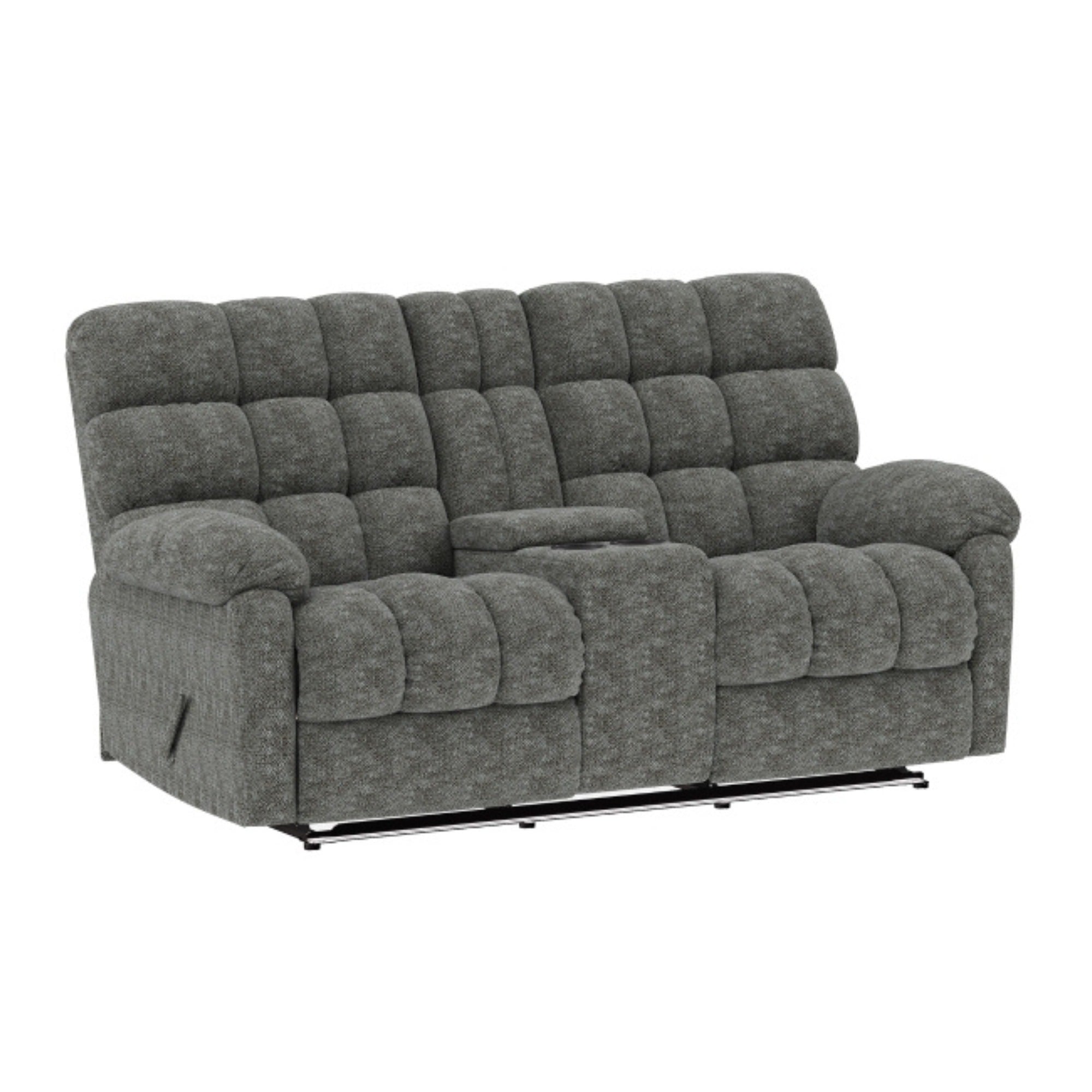 Lancaster Reclining Upholstery Set Grey Chenille