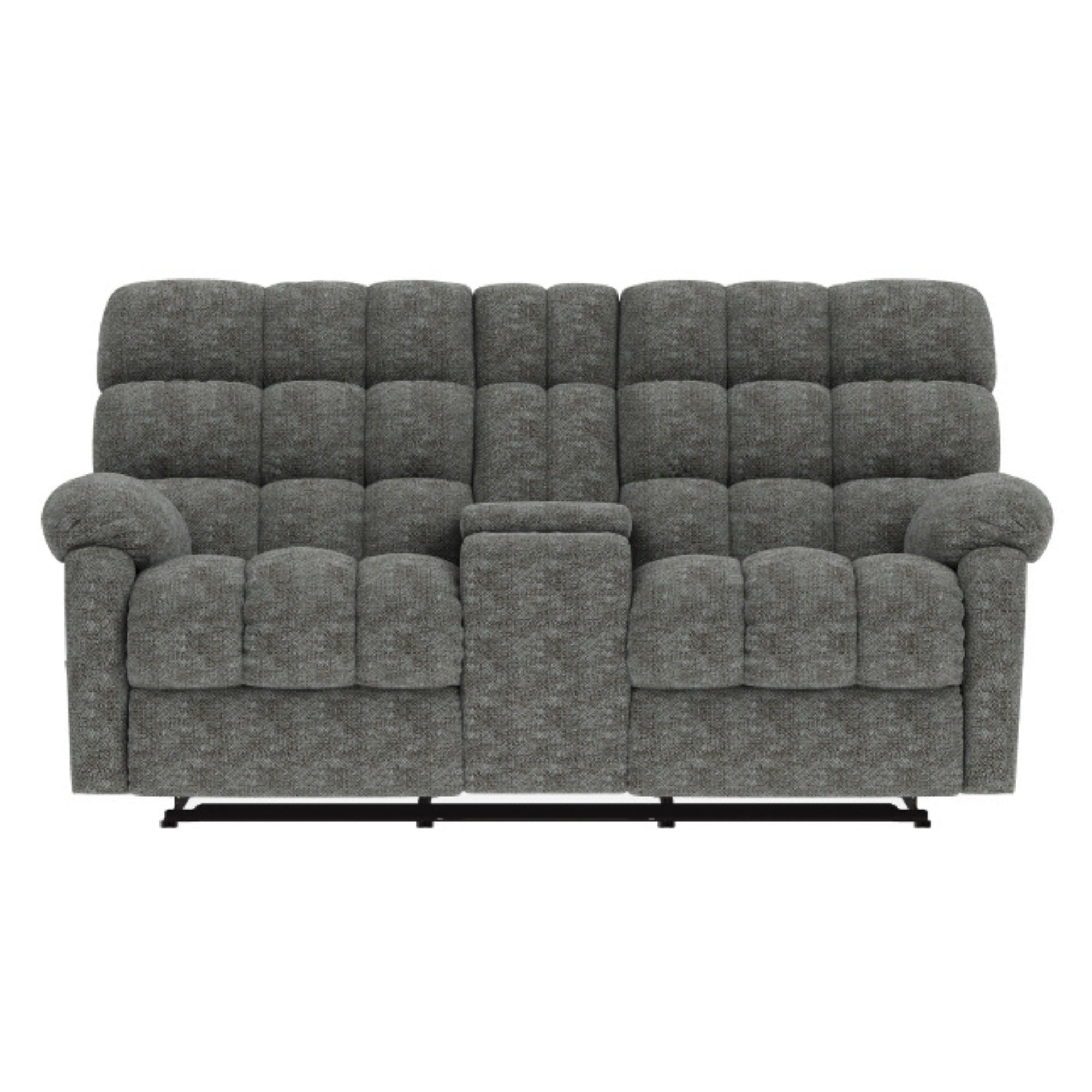 Lancaster Reclining Loveseat Grey Chenille