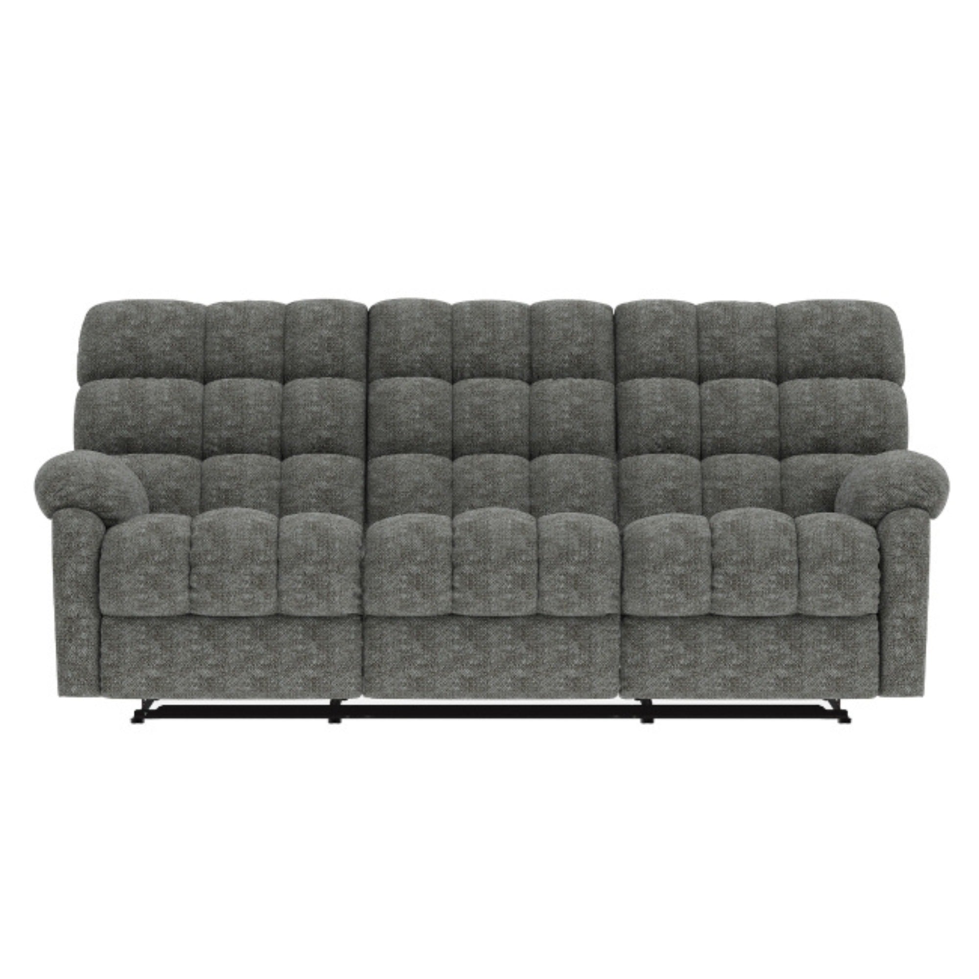 Lancaster Reclining Upholstery Set Grey Chenille