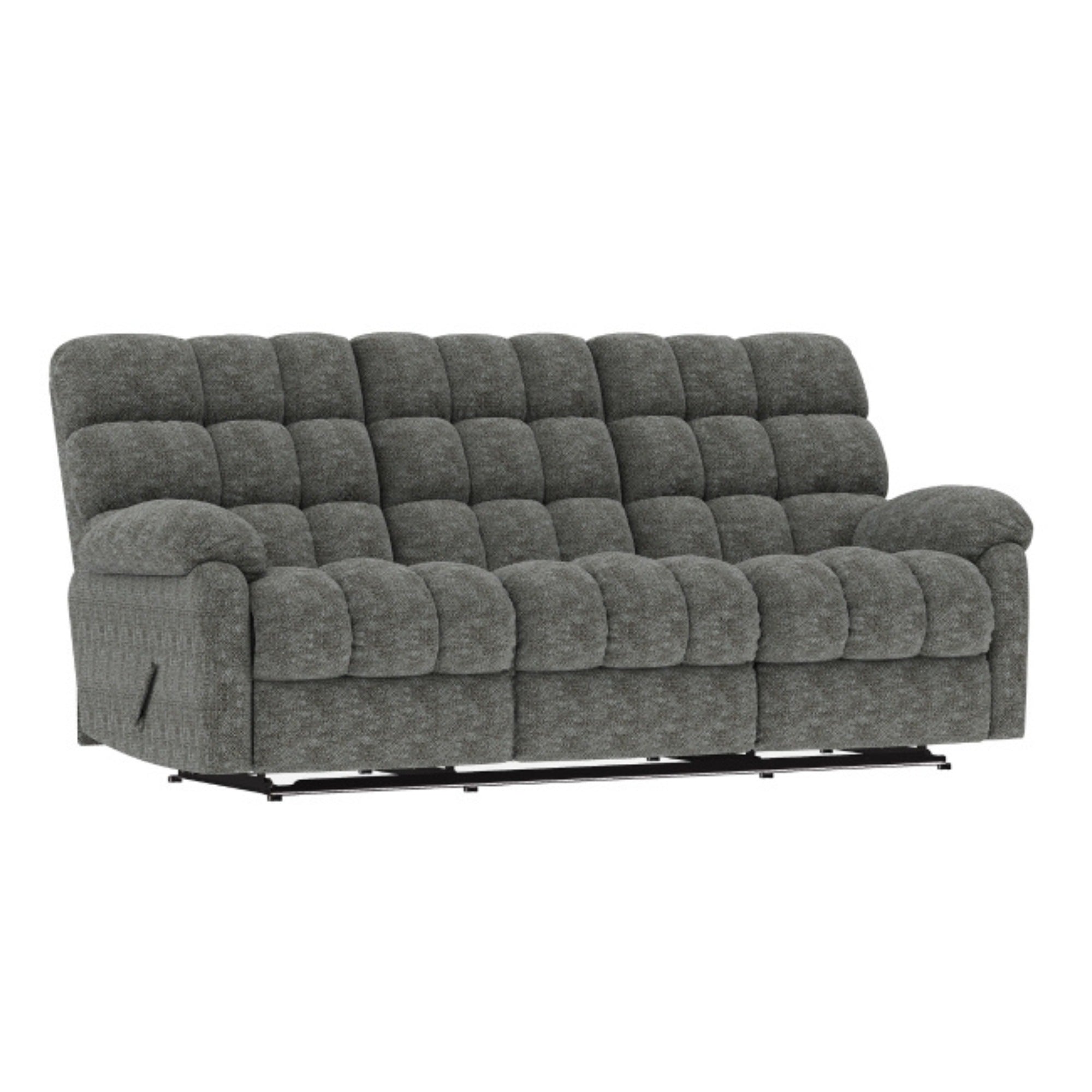 Lancaster Reclining Upholstery Set Grey Chenille