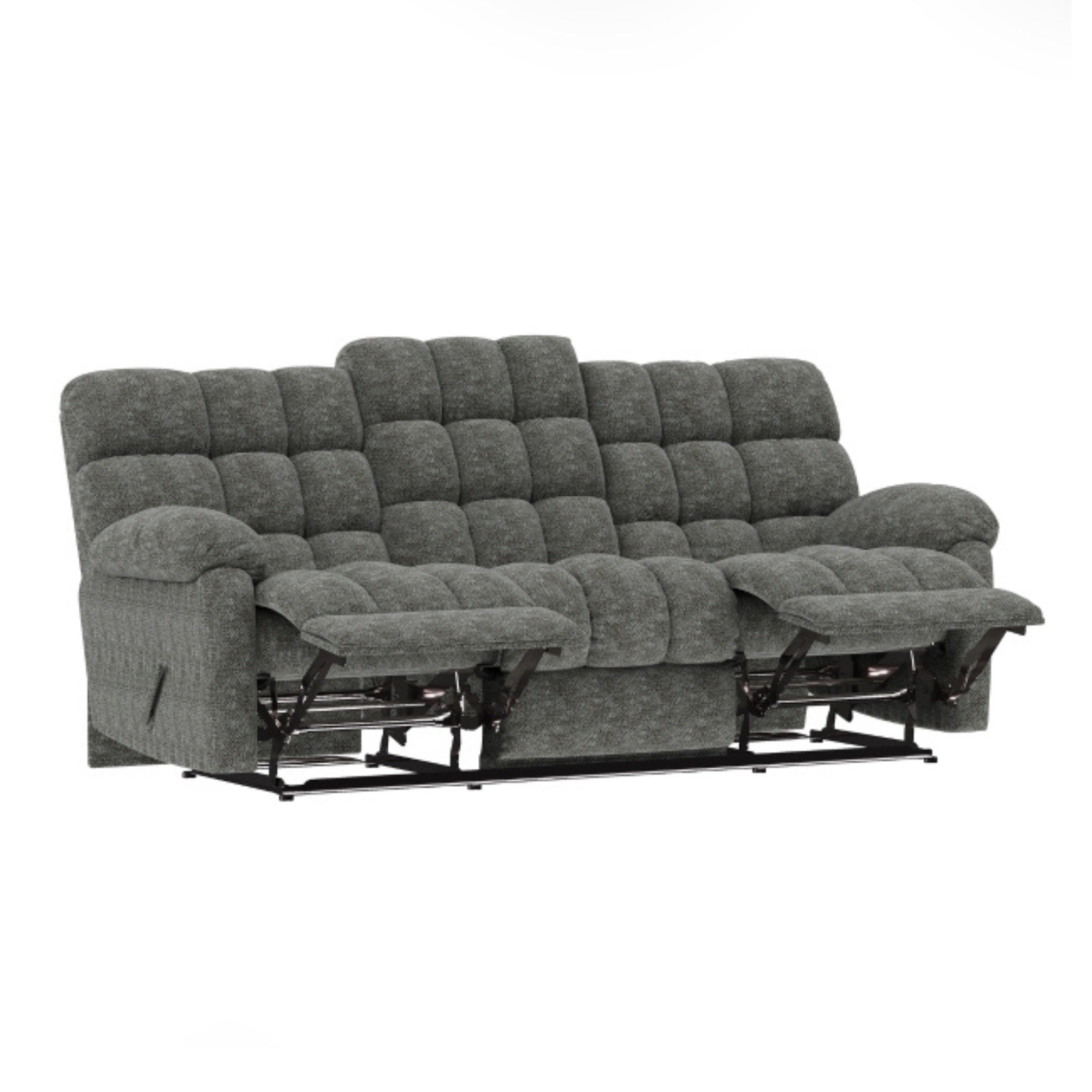 Lancaster Reclining Upholstery Set Grey Chenille