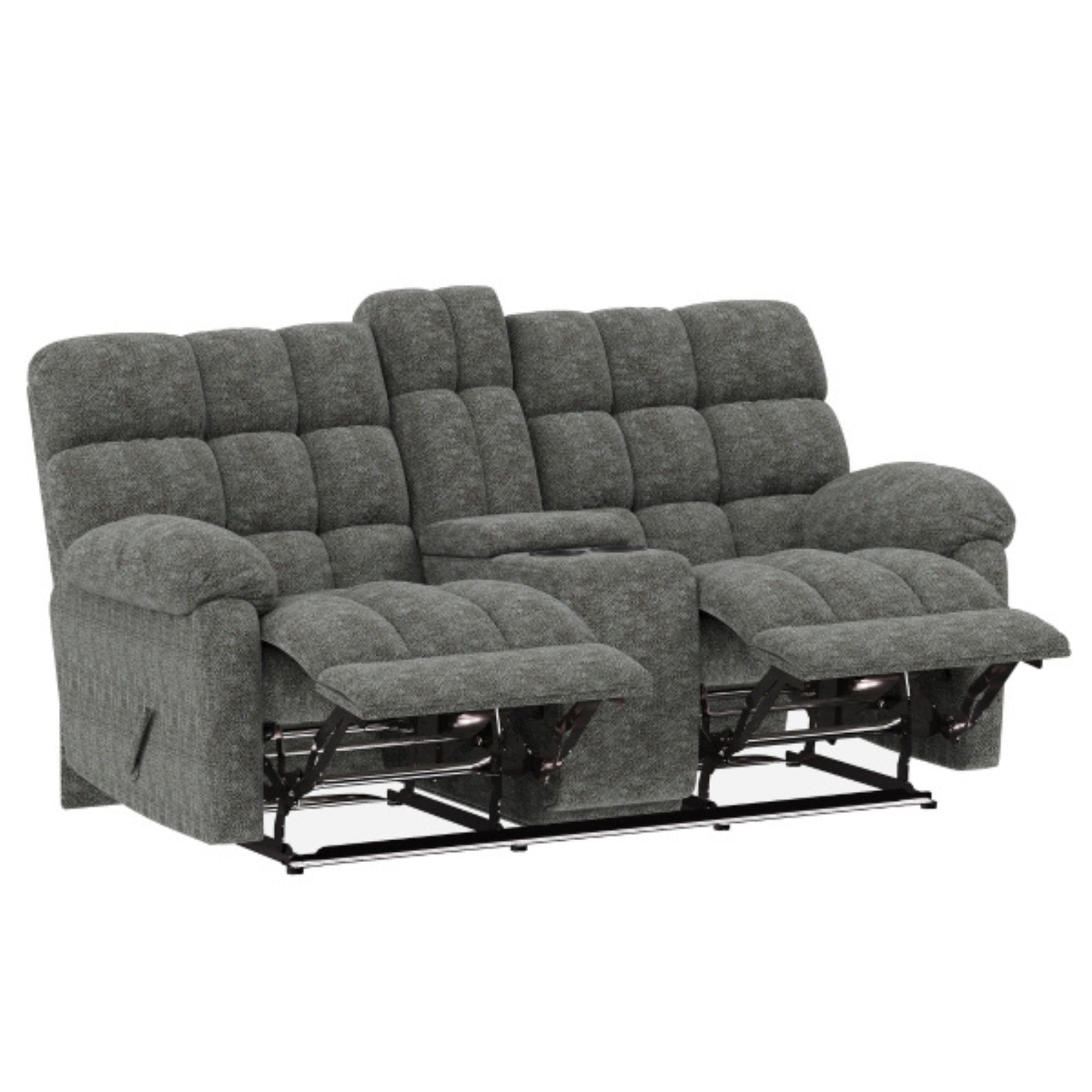 Lancaster Reclining Loveseat Grey Chenille