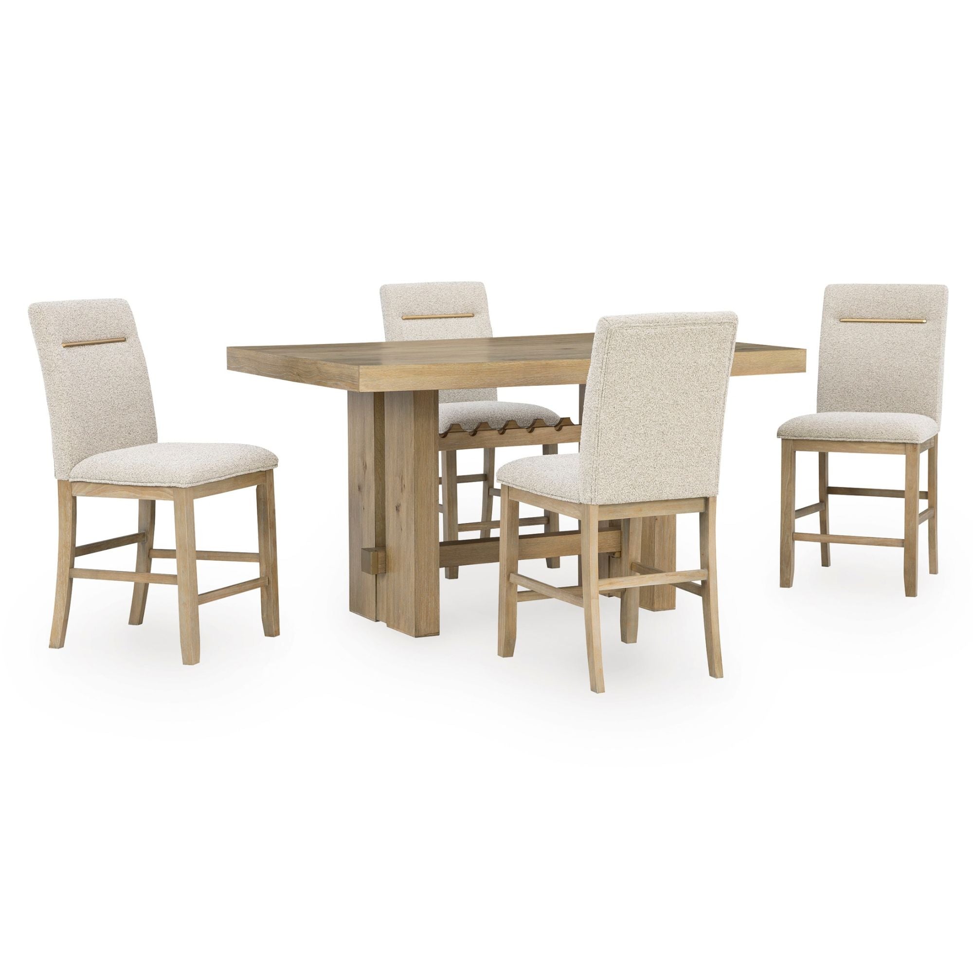 Lasinger Rectangular Dining Room Counter Table Set