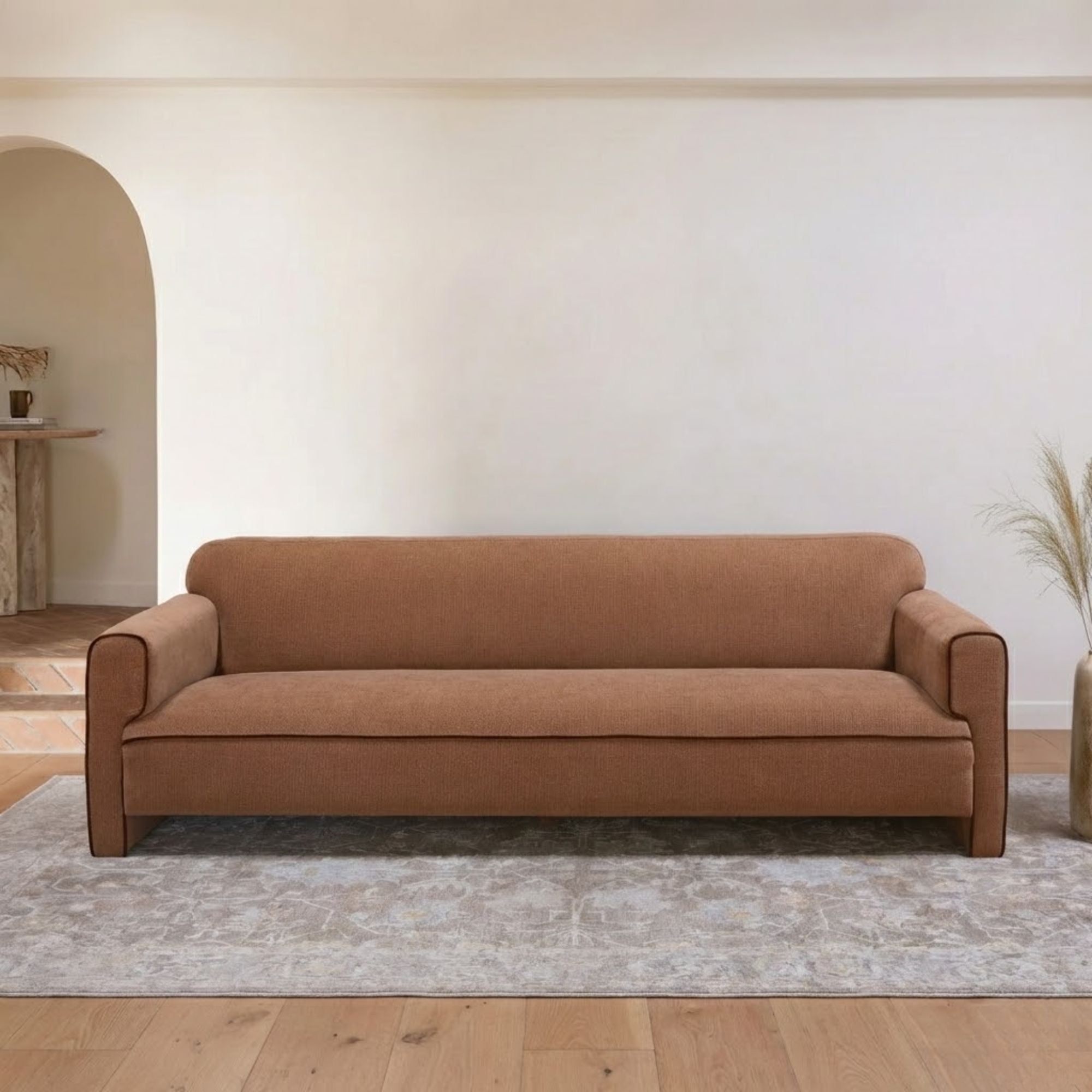 Moe's Home Leo Collection Sofa Light Brown | CastleUp Experience Centre Online Furniture
