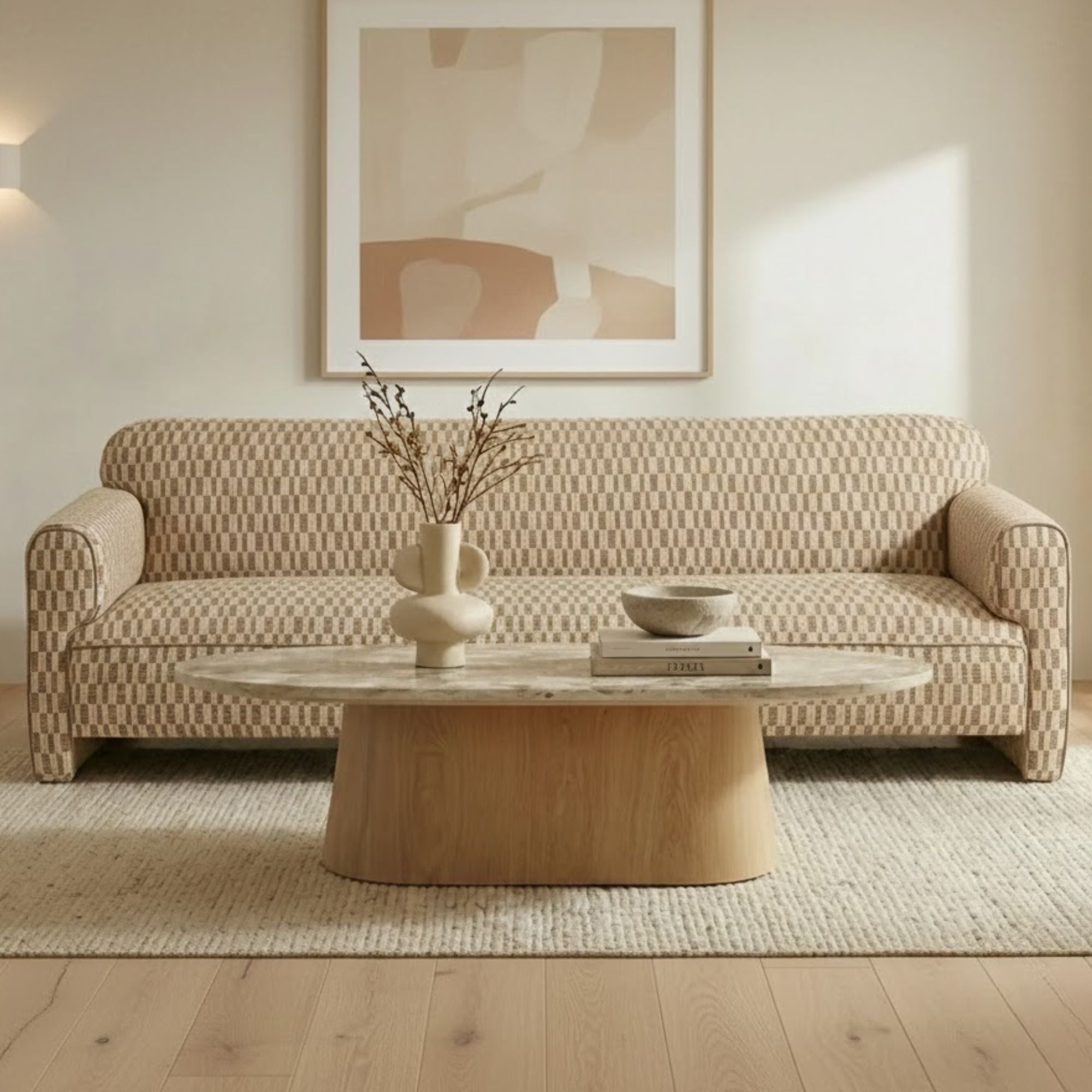 Moe's Home Leo Collection Sofa Taupe | CastleUp Experience Centre Online Furniture