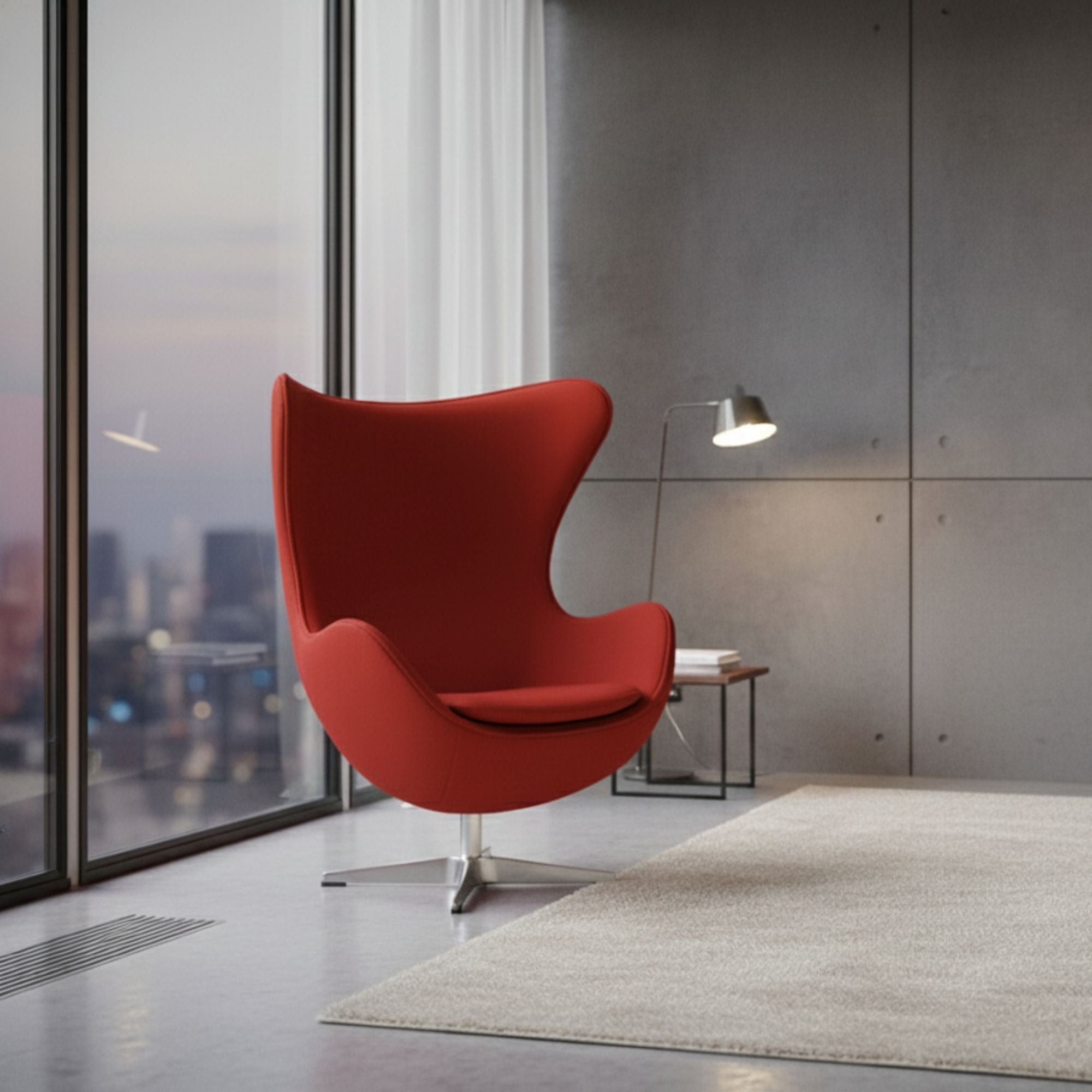 Lesley  Swivel Louge Chair Red  N4028 | CastleUp Experience Centre
