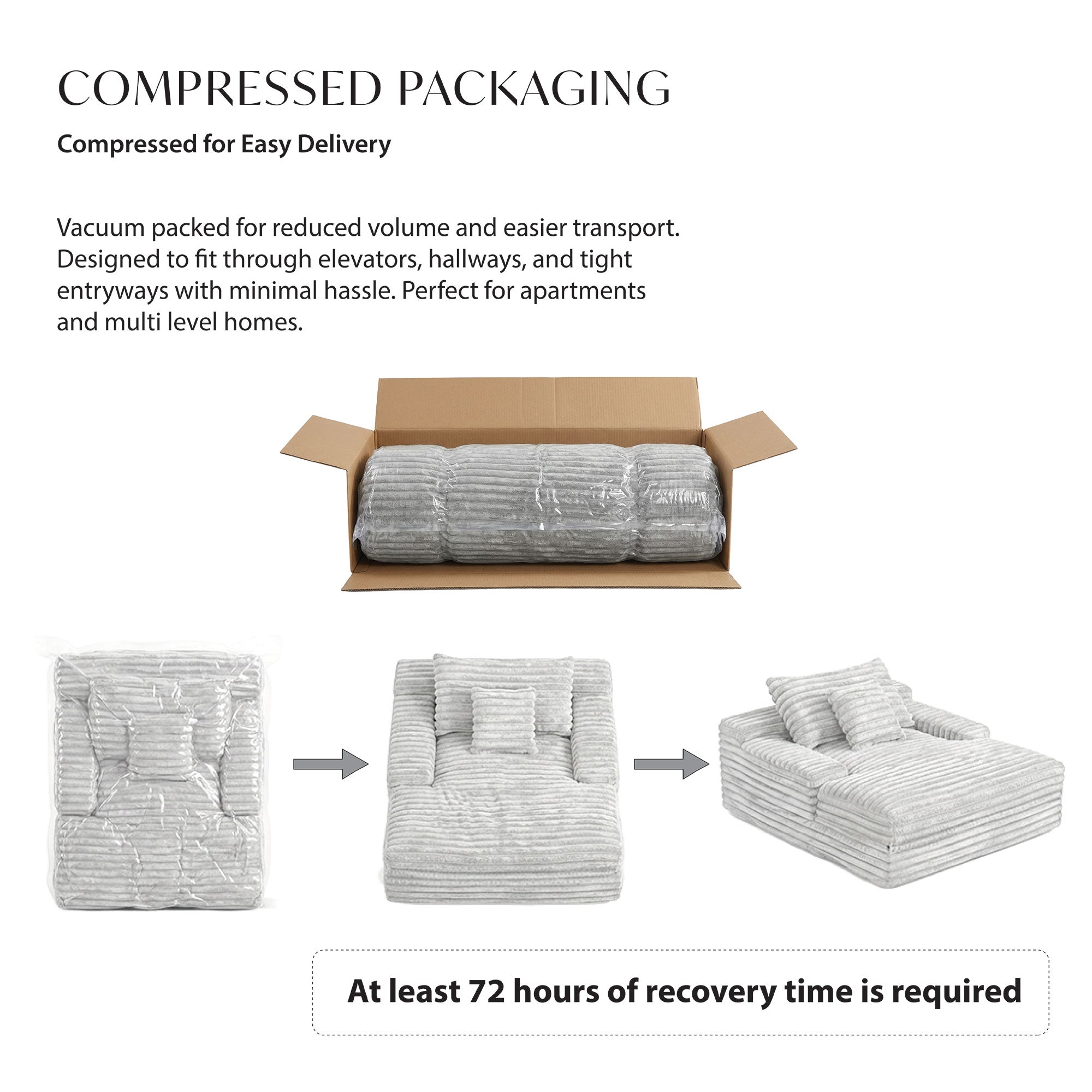 Oversized Cozy Single Lounge Sofa in Light Grey | CastleUp Experience Centre Online Furniture