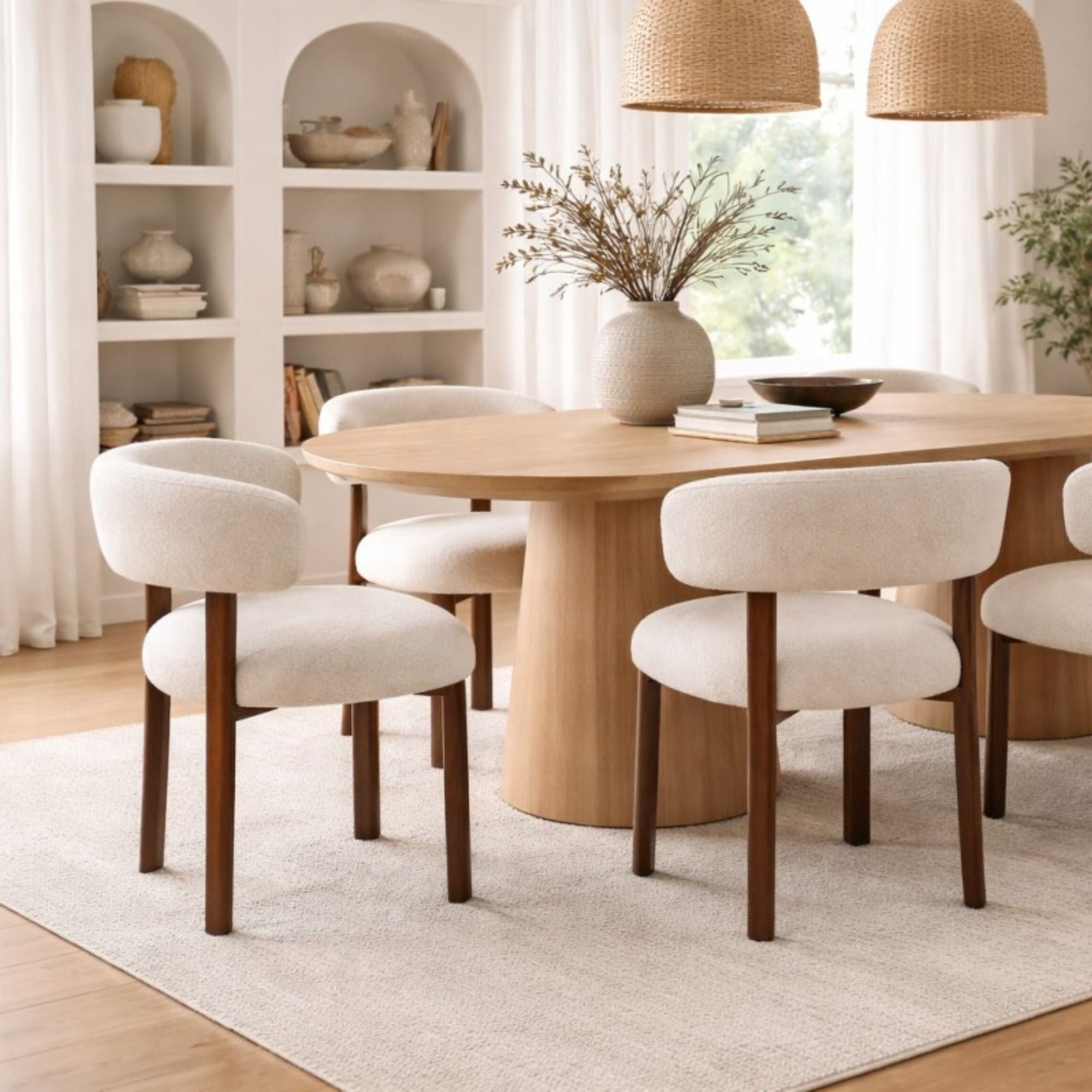 Linden Dining Chair Set in Beige (Set of 2) | CastleUp Experience Centre Online Furniture